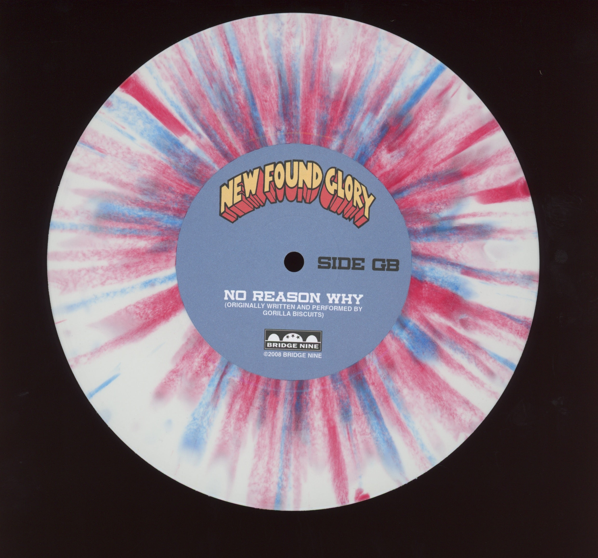 New Found Glory - Tip Of The Iceberg on Bridge Nine Red White and Blue Splatter 7"