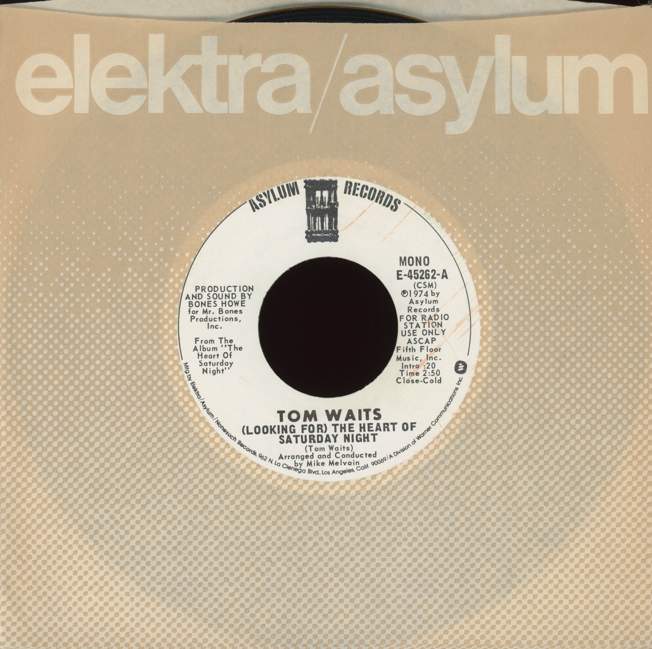 Tom Waits - (Looking For) The Heart Of Saturday Night on Asylum Promo
