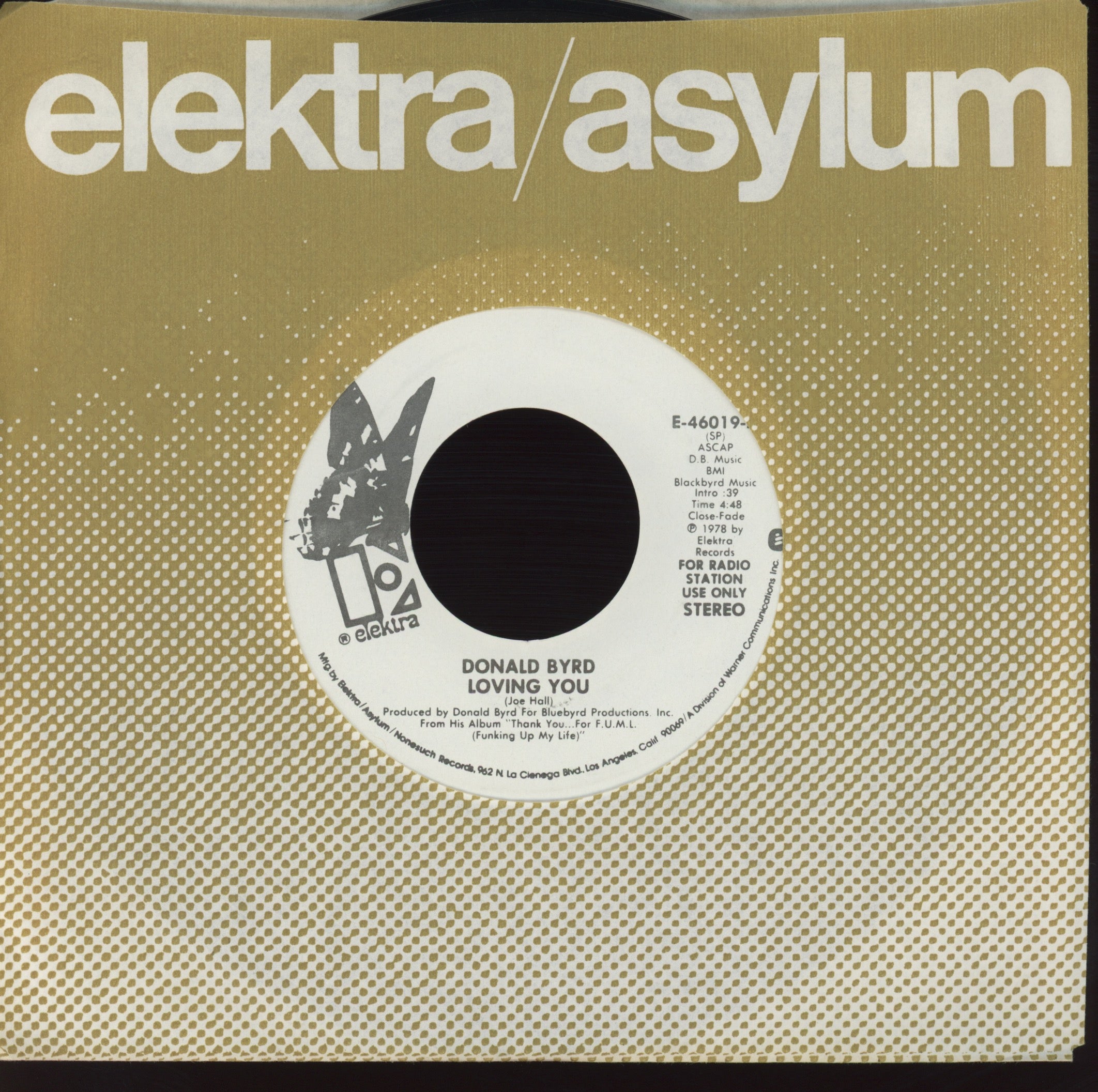 Donald Byrd - Loving You on Elektra Promo