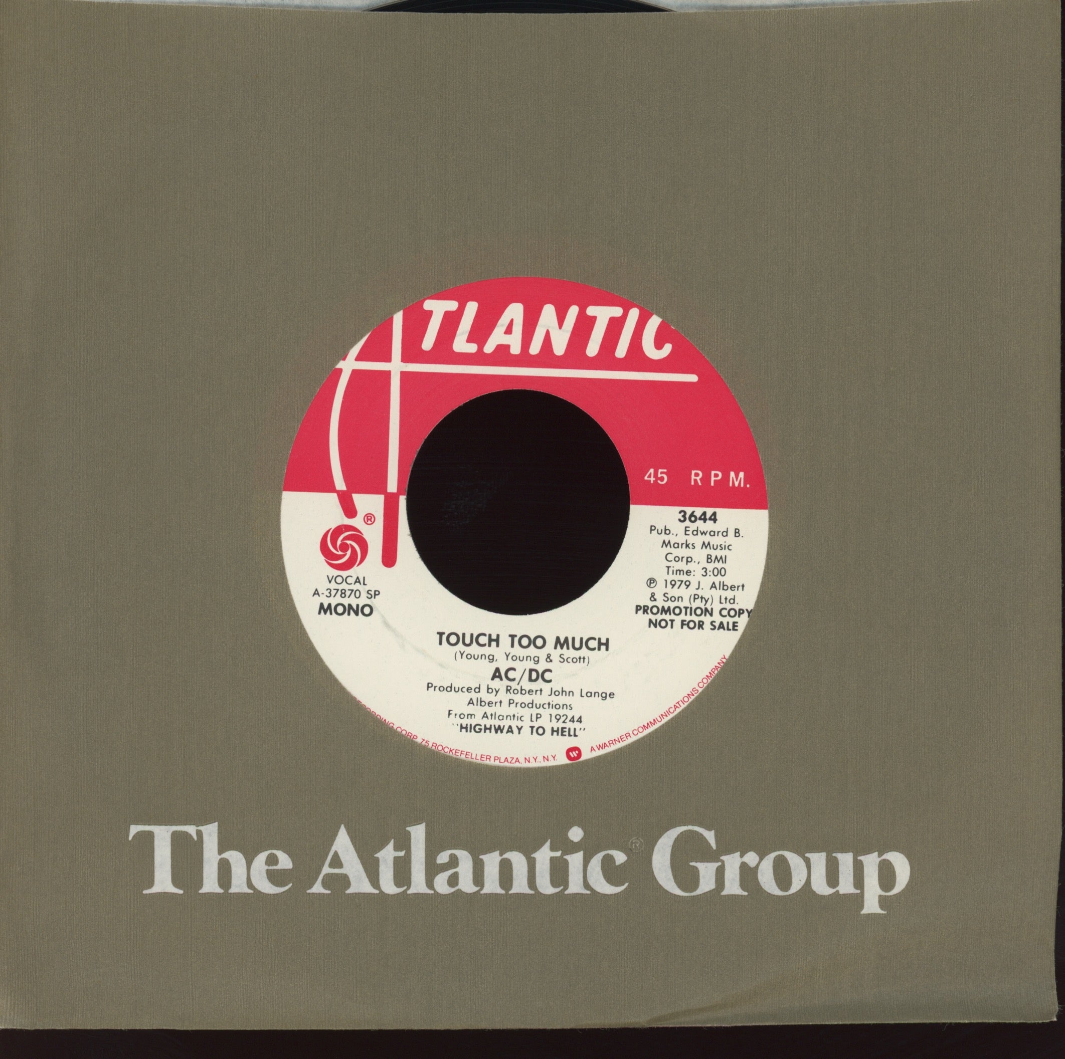 AC/DC - Touch Too Much on Atlantic Promo