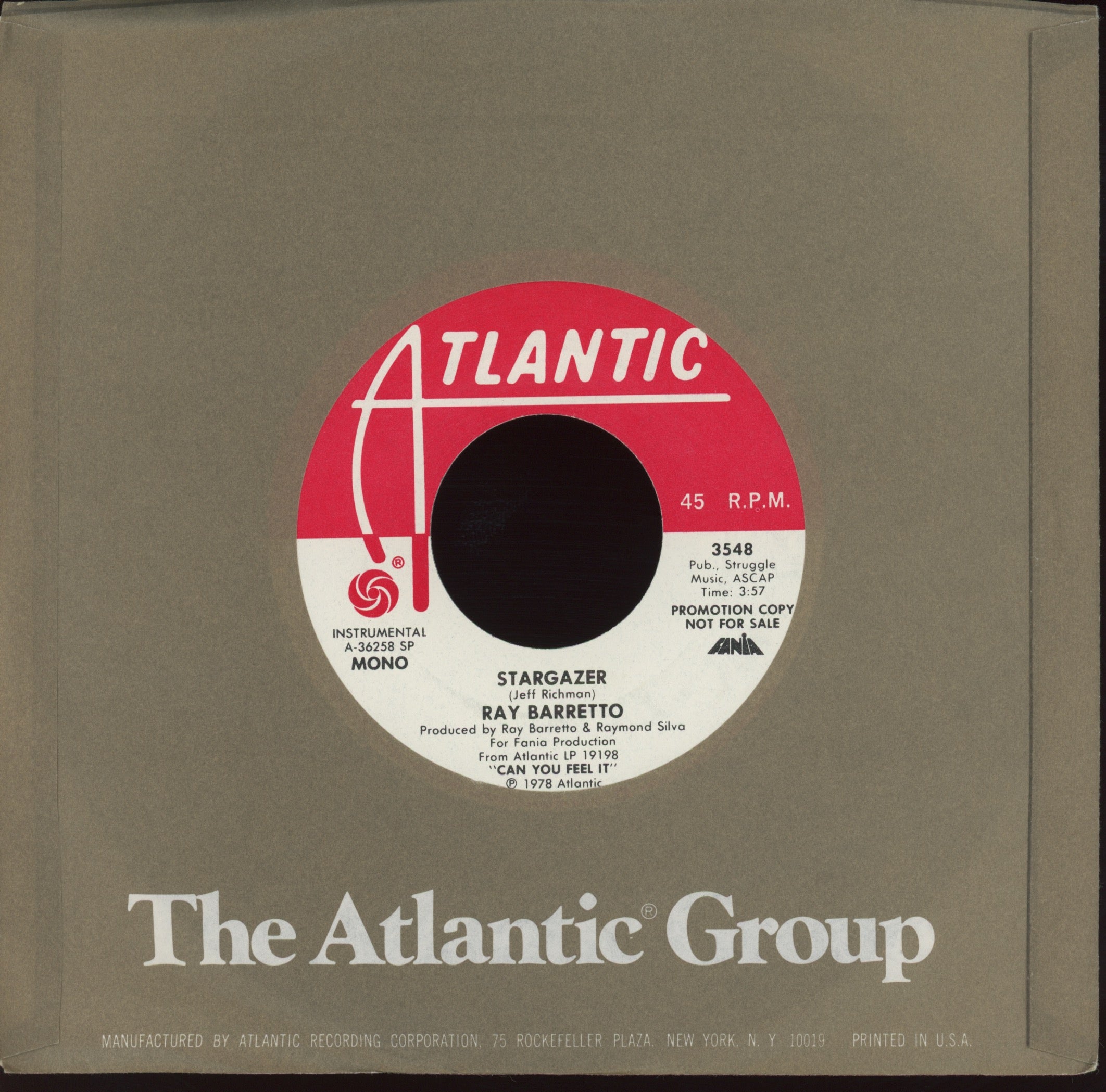 Ray Barretto - Stargazer on Atlantic Promo
