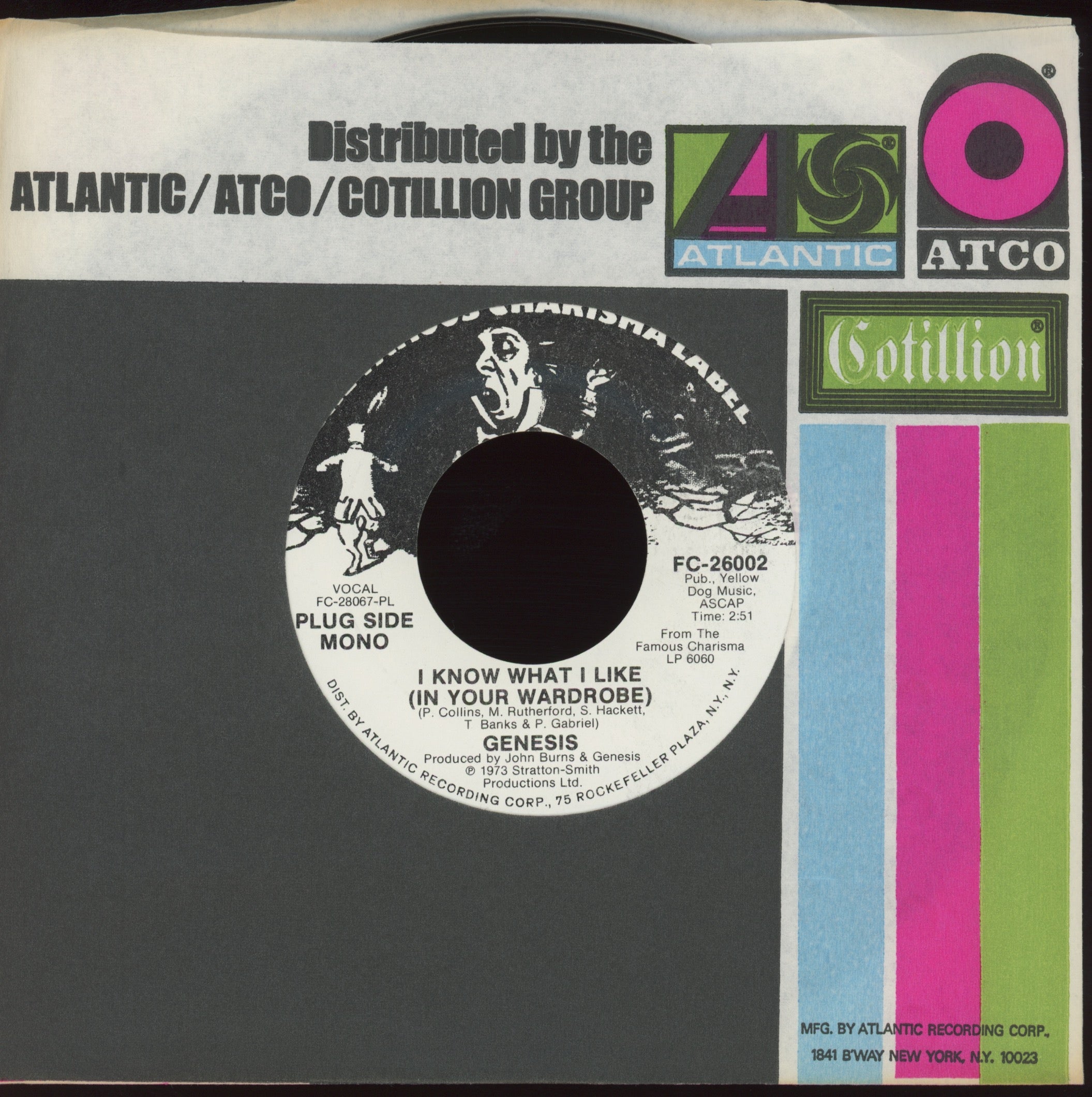 Genesis - I Know What I Like (In Your Wardrobe) on Famous Charisma Promo