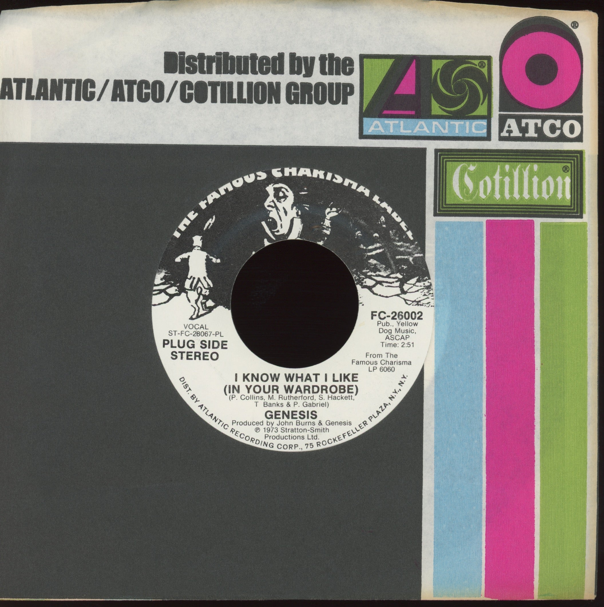 Genesis - I Know What I Like (In Your Wardrobe) on Famous Charisma Promo