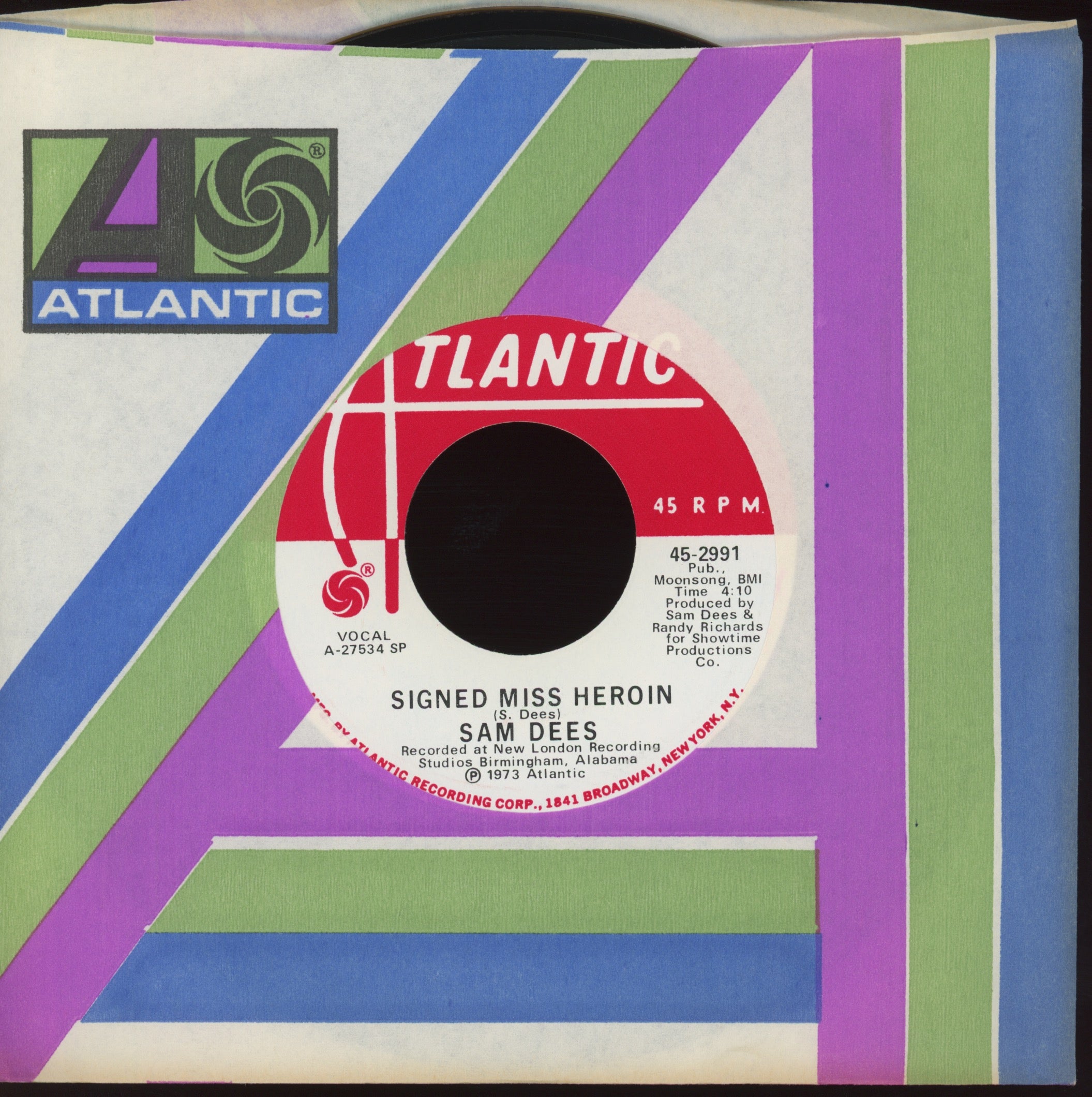 Sam Dees - Signed Miss Heroin on Atlantic Promo