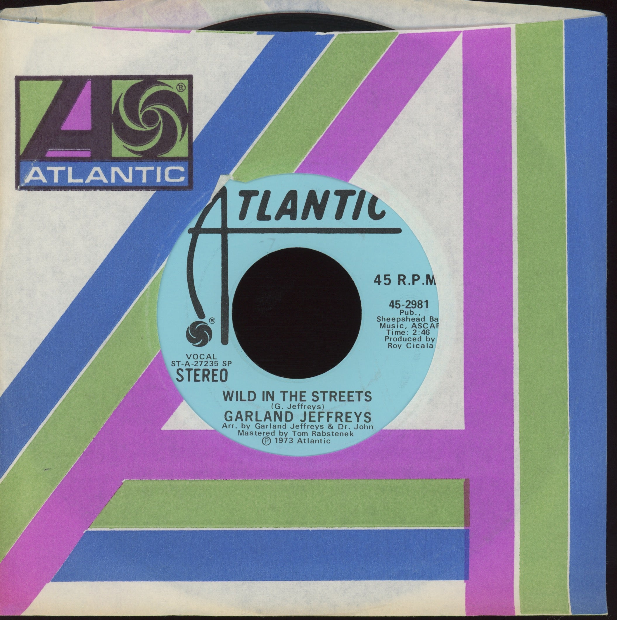 Garland Jeffreys - Wild In The Streets on Atlantic Promo