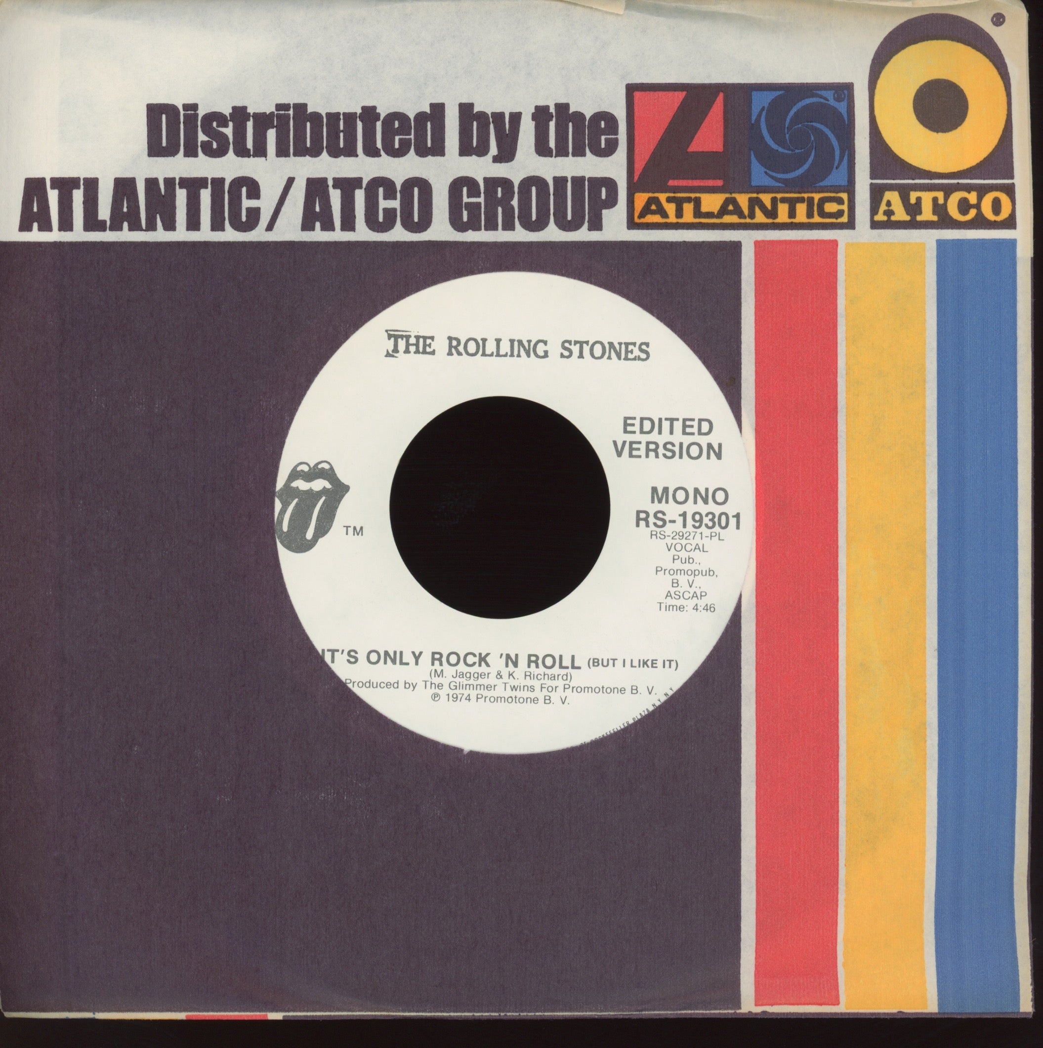 The Rolling Stones - It's Only Rock 'N Roll (But I Like It) on Rolling Stones Records Promo