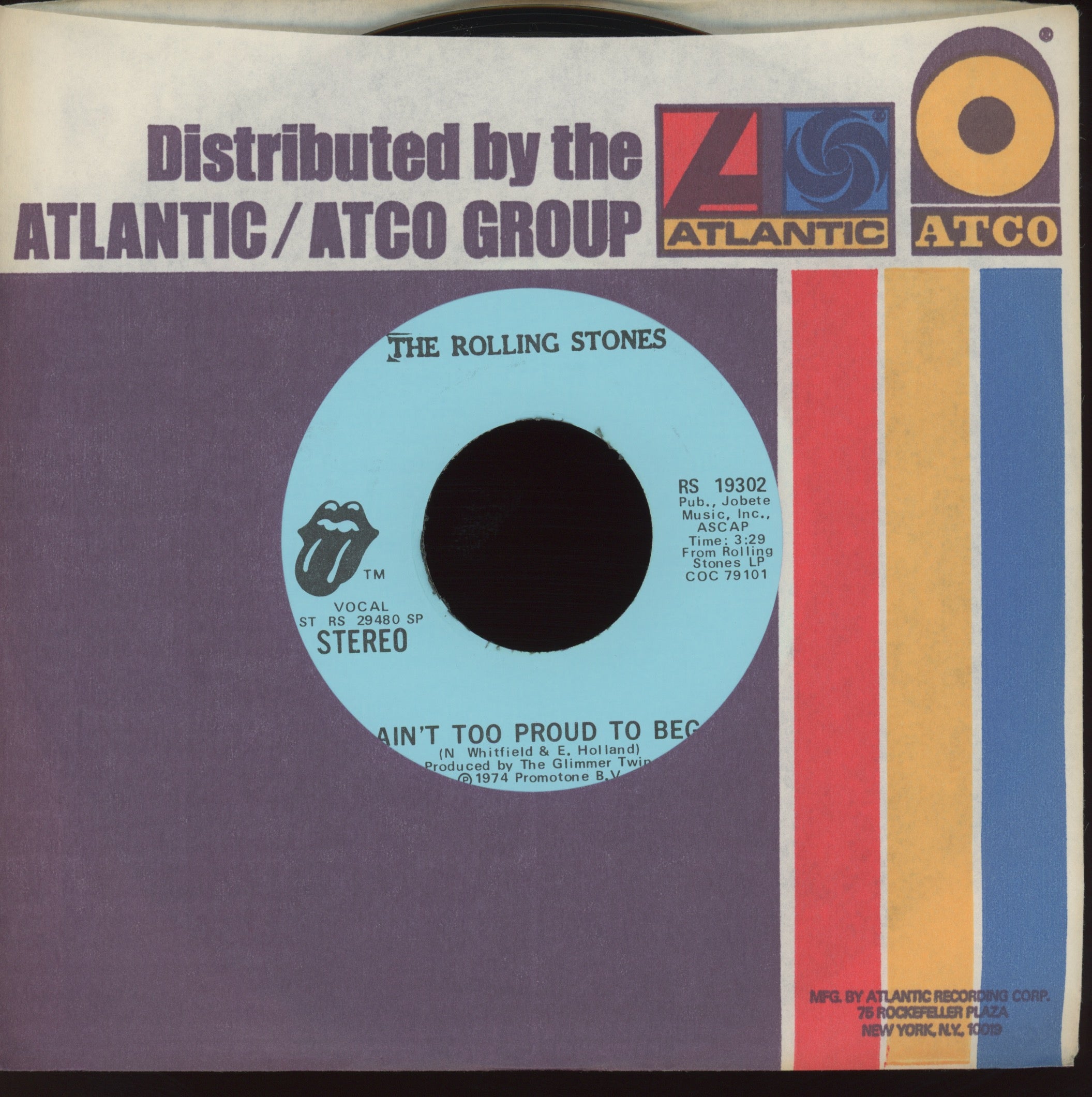 The Rolling Stones - Ain't Too Proud To Beg on Rolling Stones Records Promo