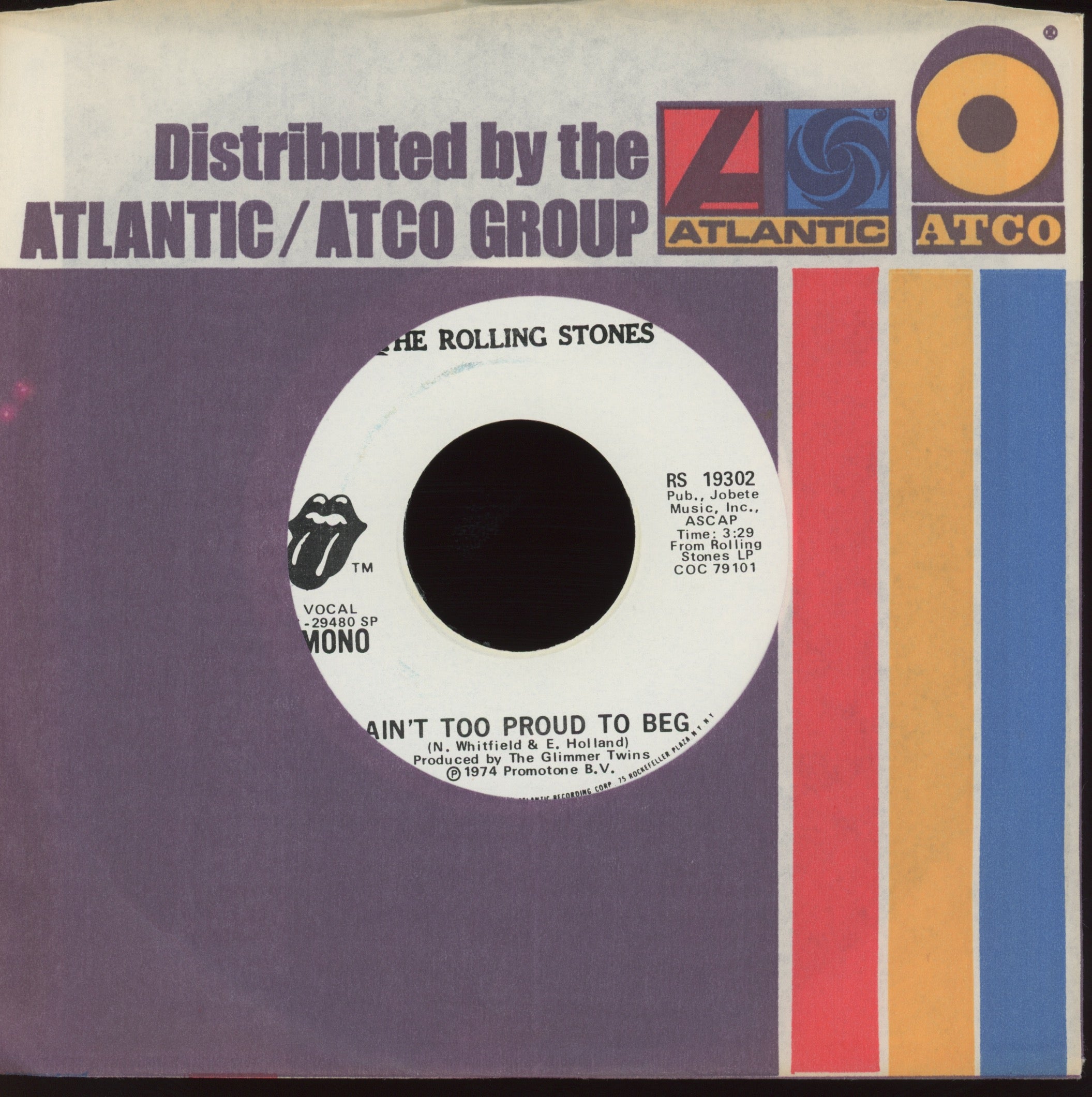 The Rolling Stones - Ain't Too Proud To Beg on Rolling Stones Records Promo