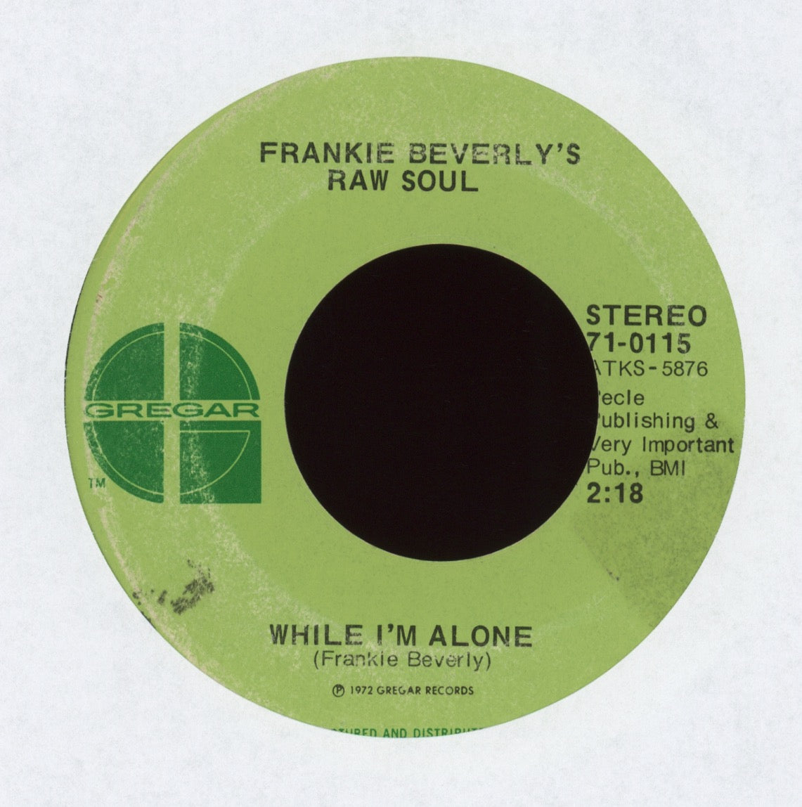 Frankie Beverly's Raw Soul - While I'm Alone on Gregar