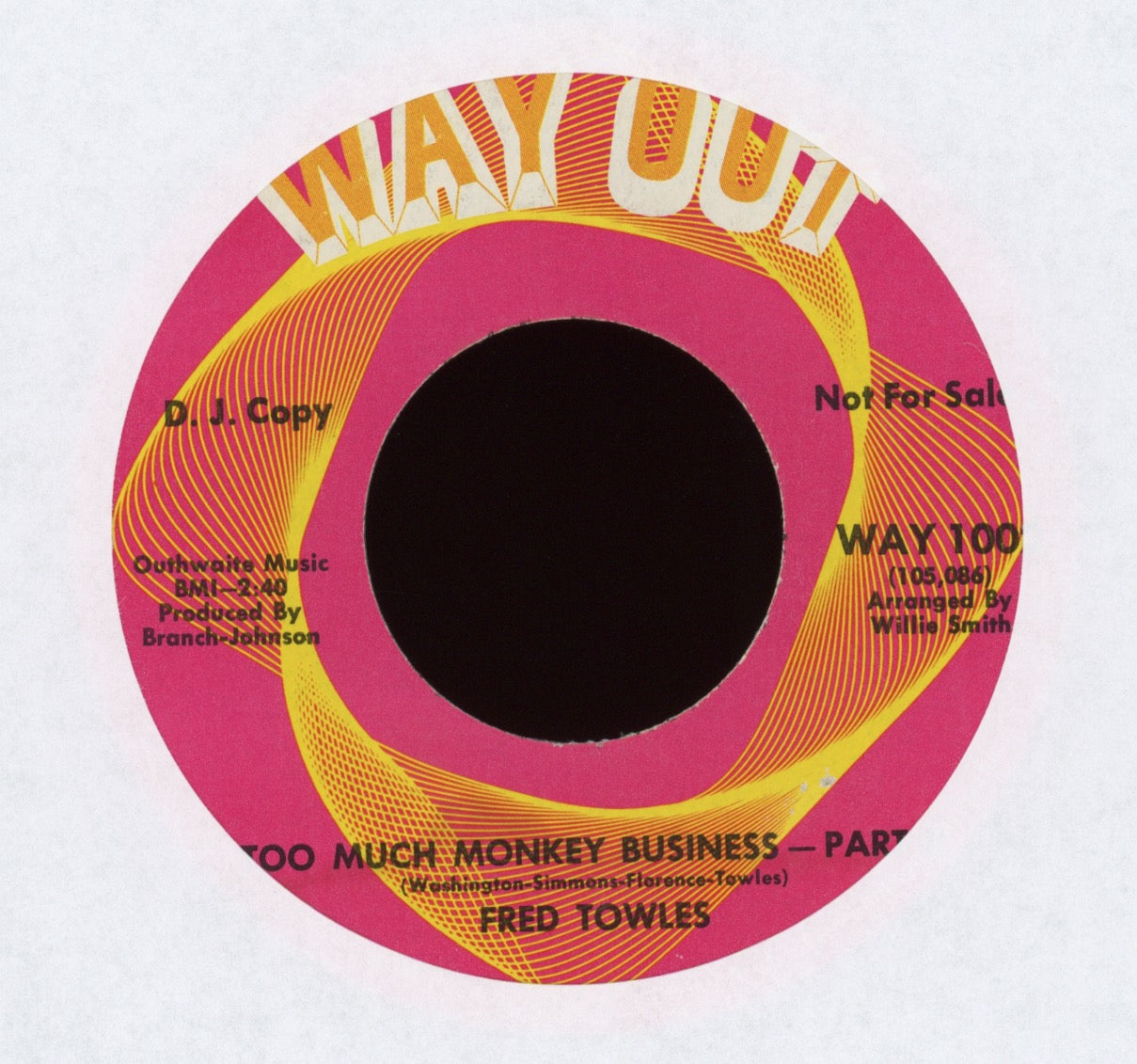 Fred Towles - Too Much Monkey Business on Way Out Promo