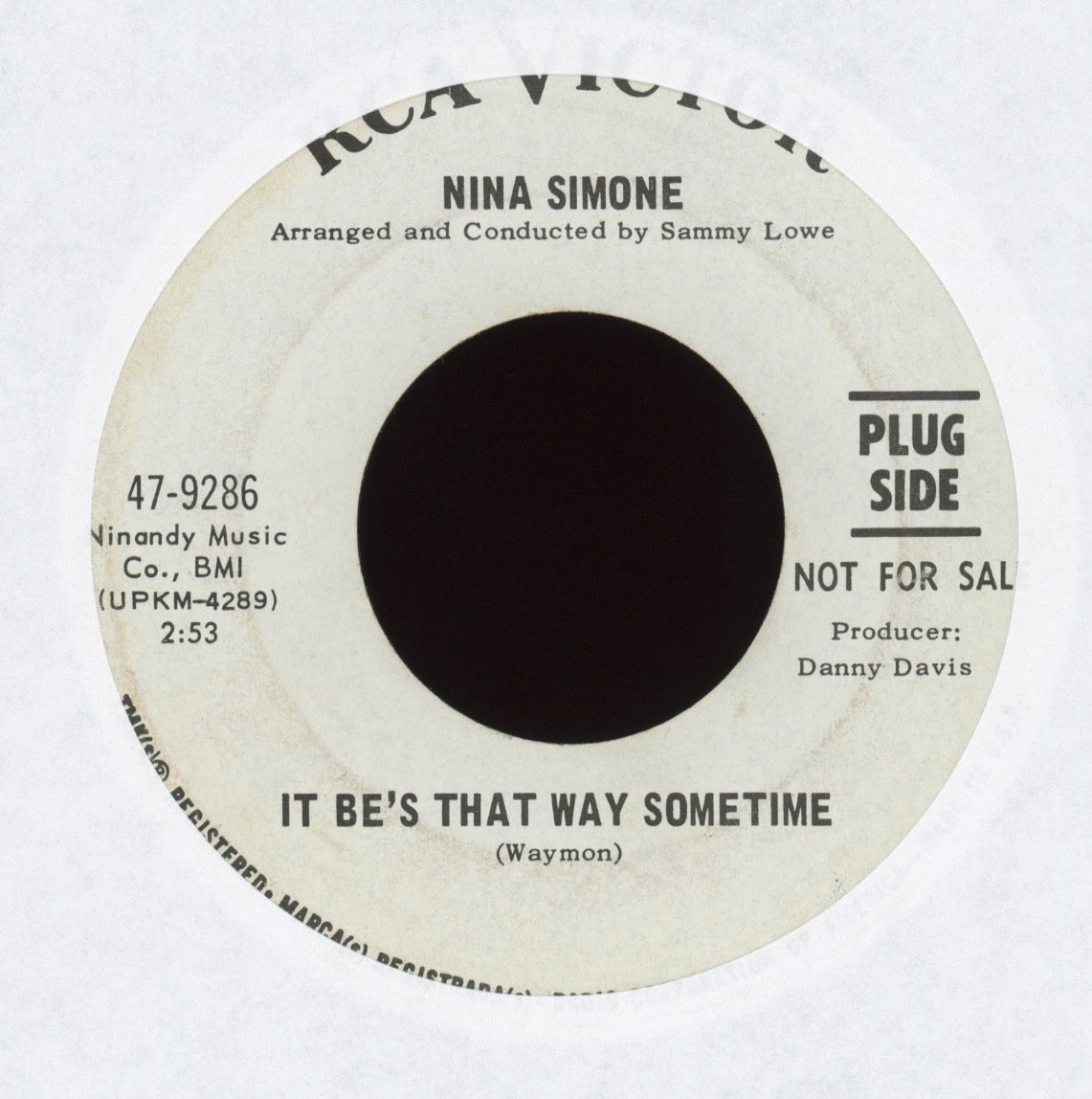Nina Simone - It Be's That Way Sometime on RCA Promo