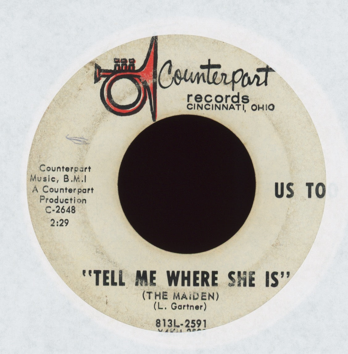 The Us Too Group - Tell Me Where She Is on Counterpart