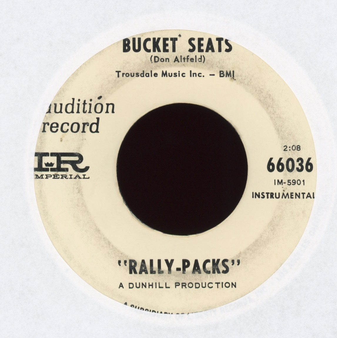 The Rally Packs - Move Out, Little Mustang on Imperial Promo
