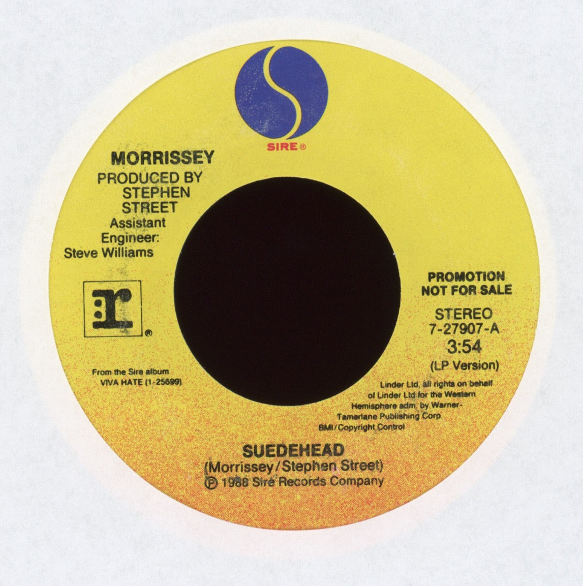 Morrissey - Suedehead on Sire Promo