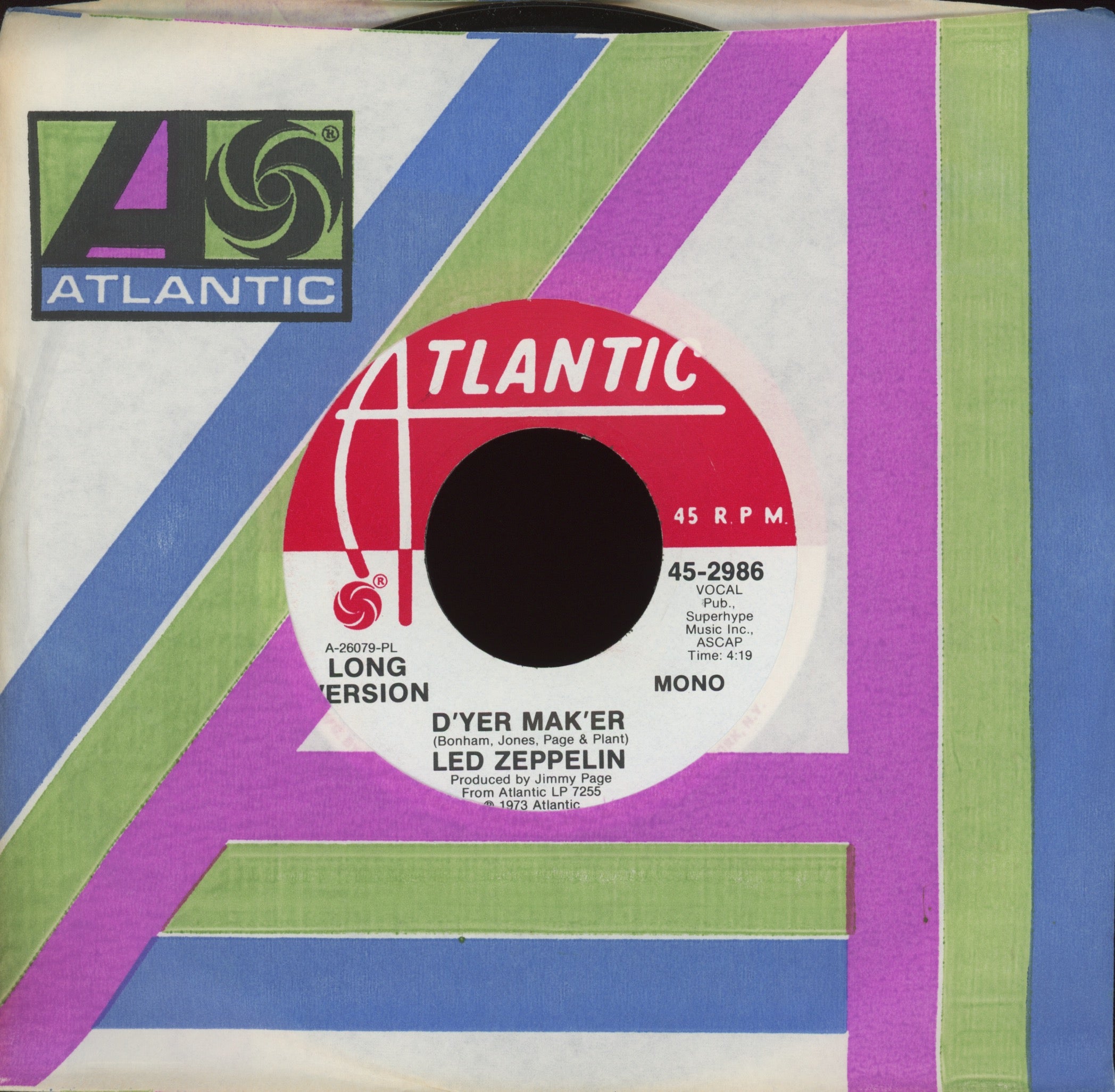 Led Zeppelin - D'yer Mak'er on Atlantic Promo