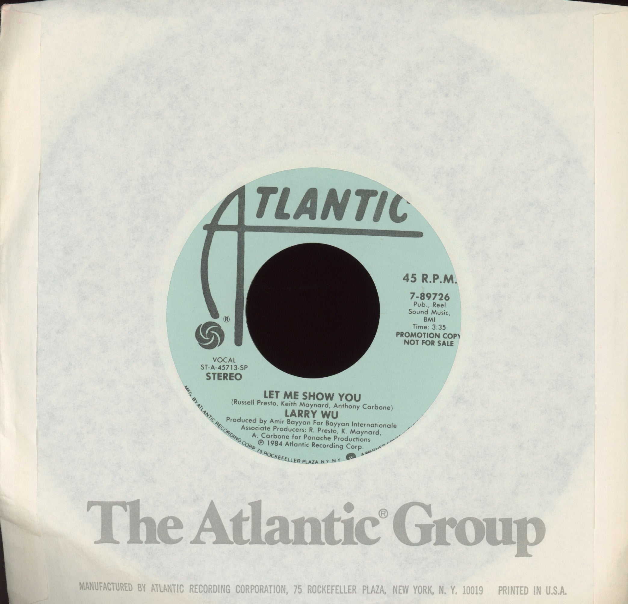 Larry Wu - Let Me Show You on Atlantic Promo