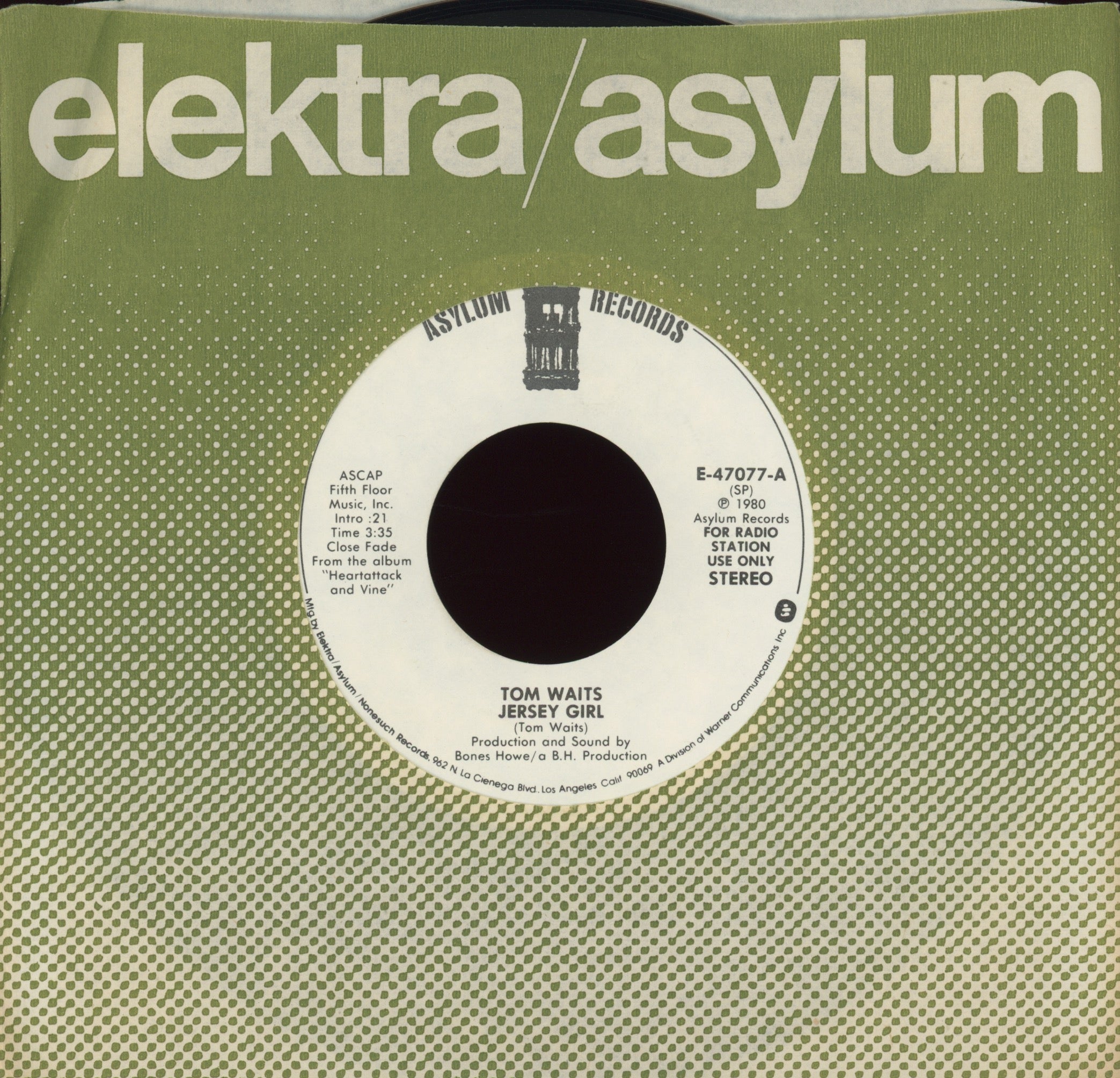Tom Waits - Jersey Girl on Asylum Promo
