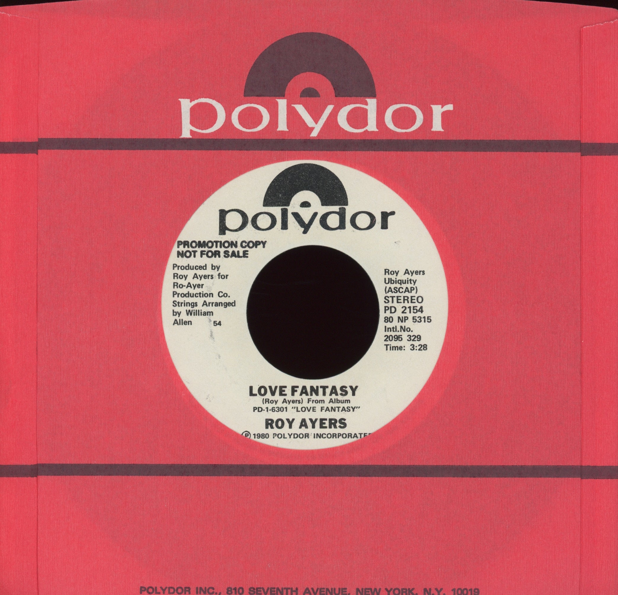 Roy Ayers - Love Fantasy on Polydor Promo