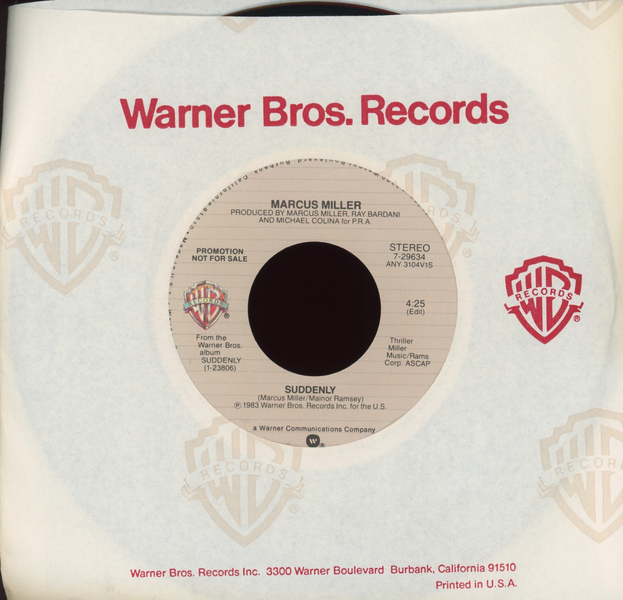Marcus Miller - Suddenly on Warner Brothers Promo