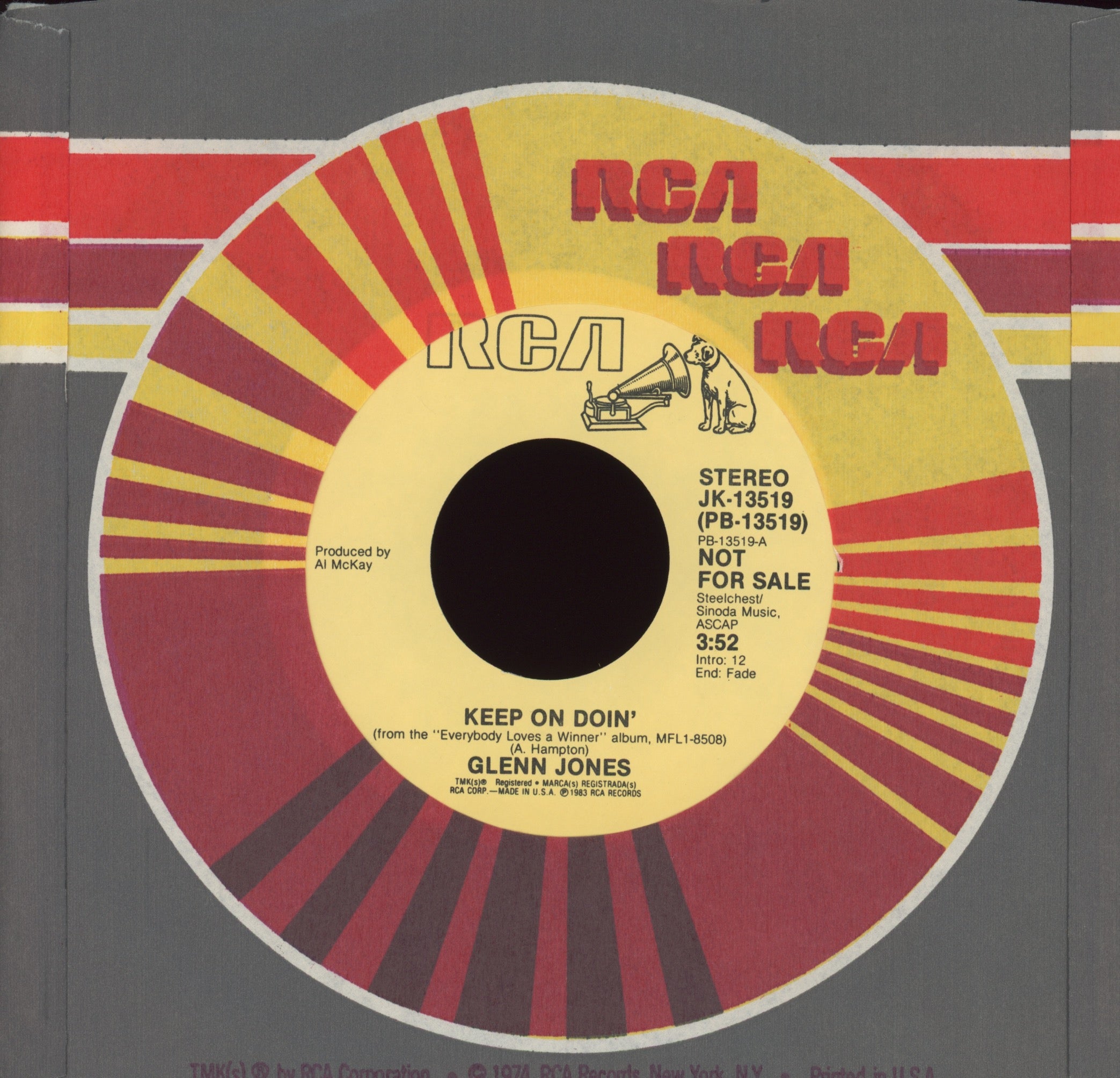 Glenn Jones - Keep On Doin' on RCA Promo