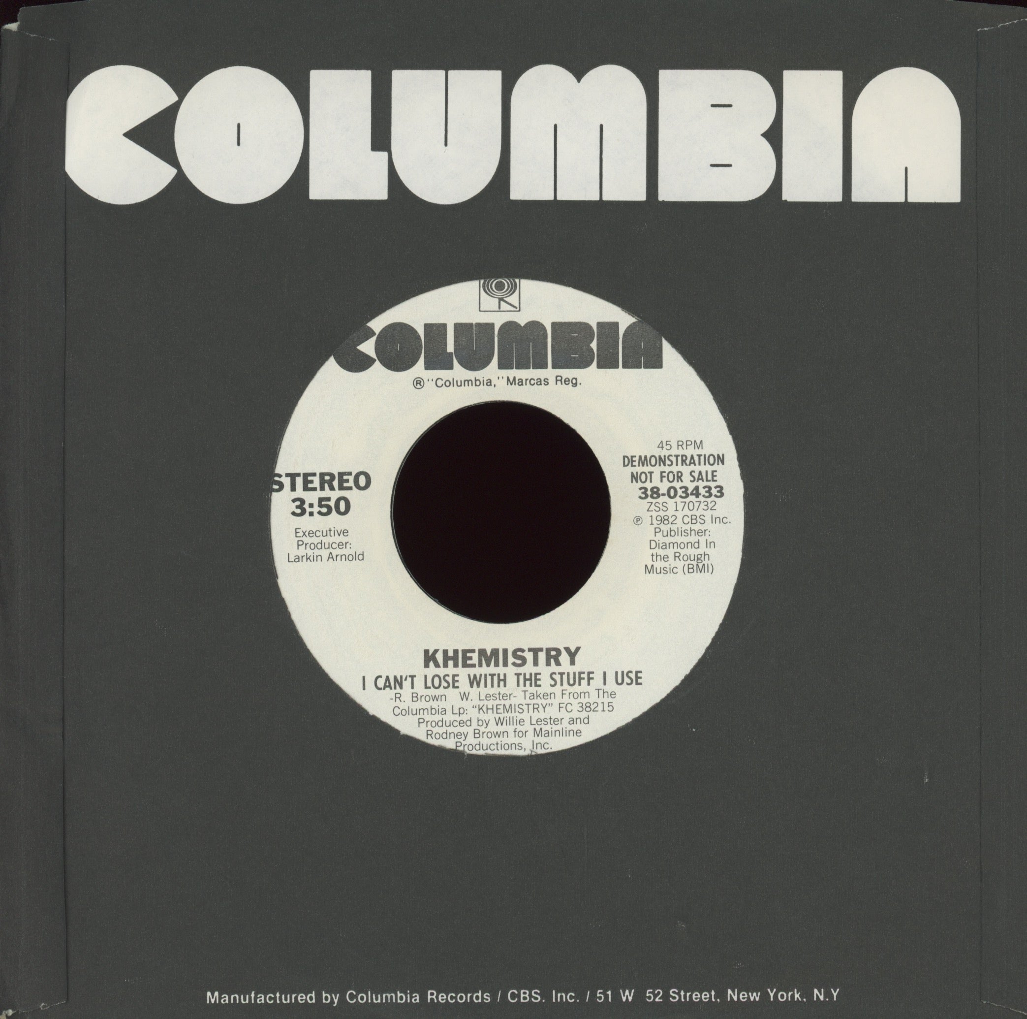 Khemistry - I Can't Lose With The Stuff I Use on Columbia Promo