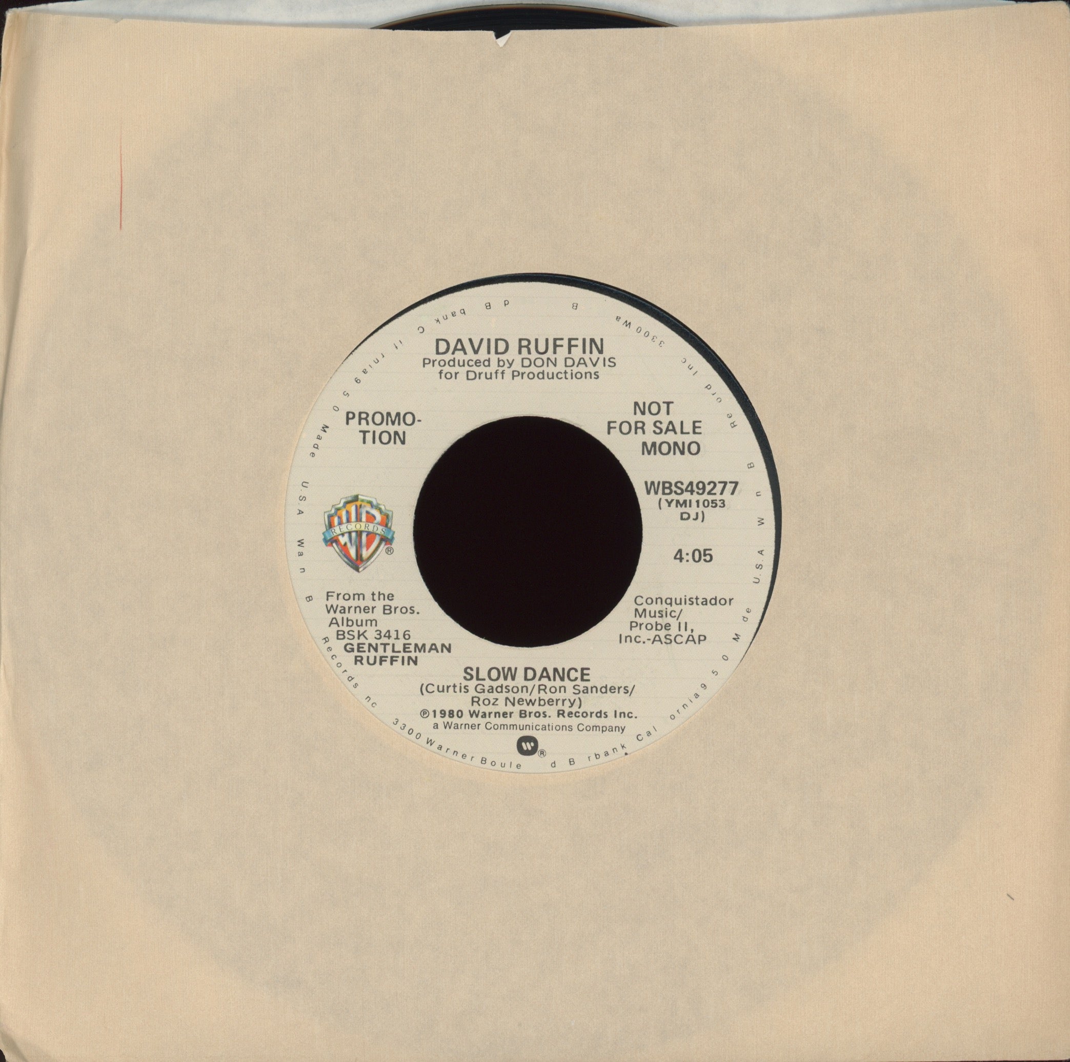 David Ruffin - Slow Dance on Warner Bros Promo