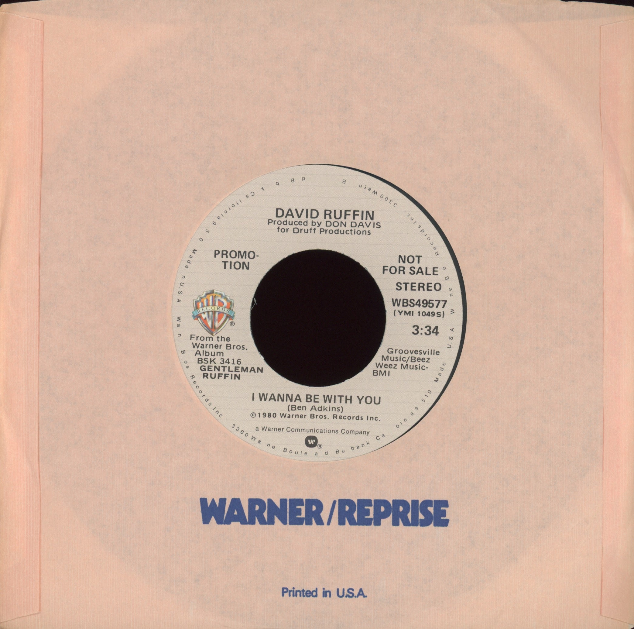 David Ruffin - I Wanna Be With You on Warner Bros Promo