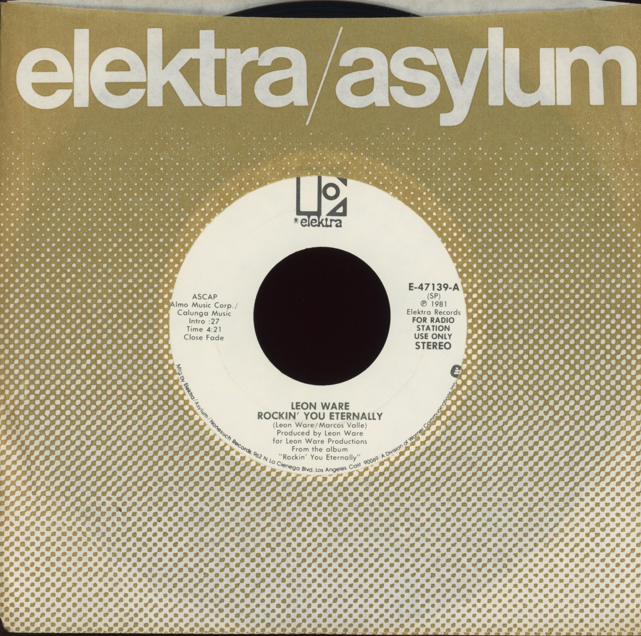 Leon Ware - Rockin' You Eternally on Elektra Promo