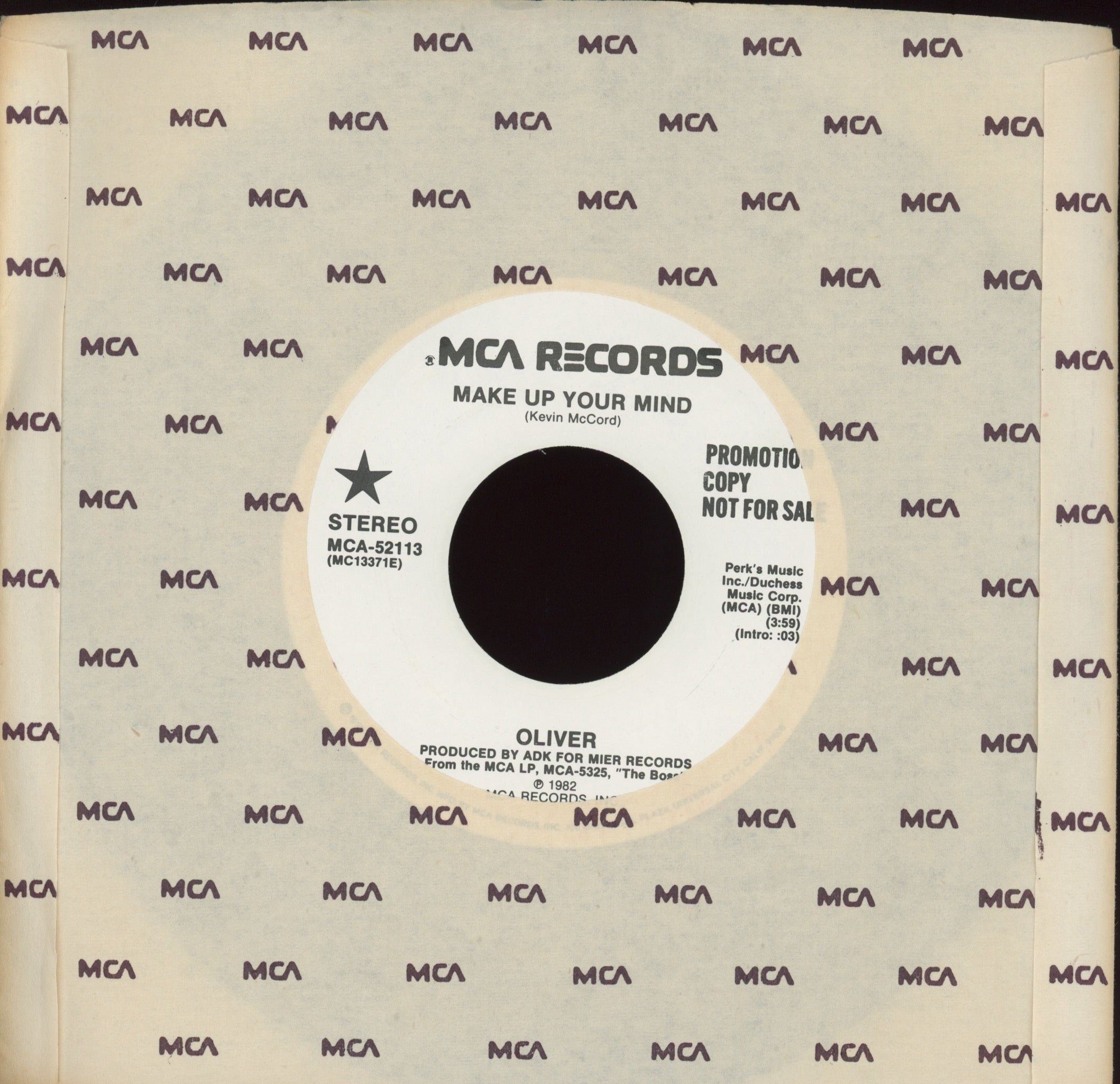 Oliver Cheatham - Make Up Your Mind on MCA Promo