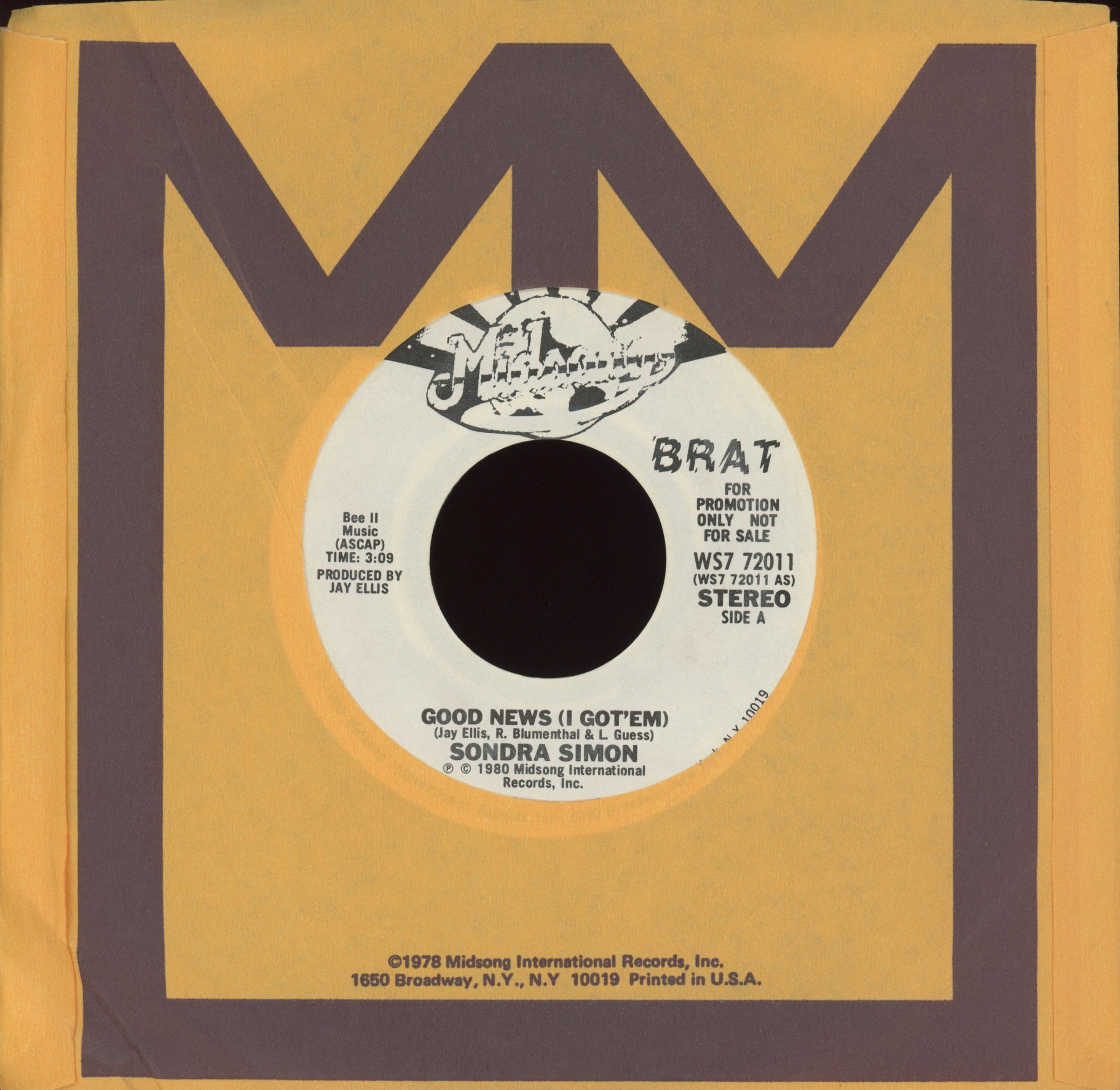 Sondra Simon - Good News (I Got 'Em) on Midsong Promo