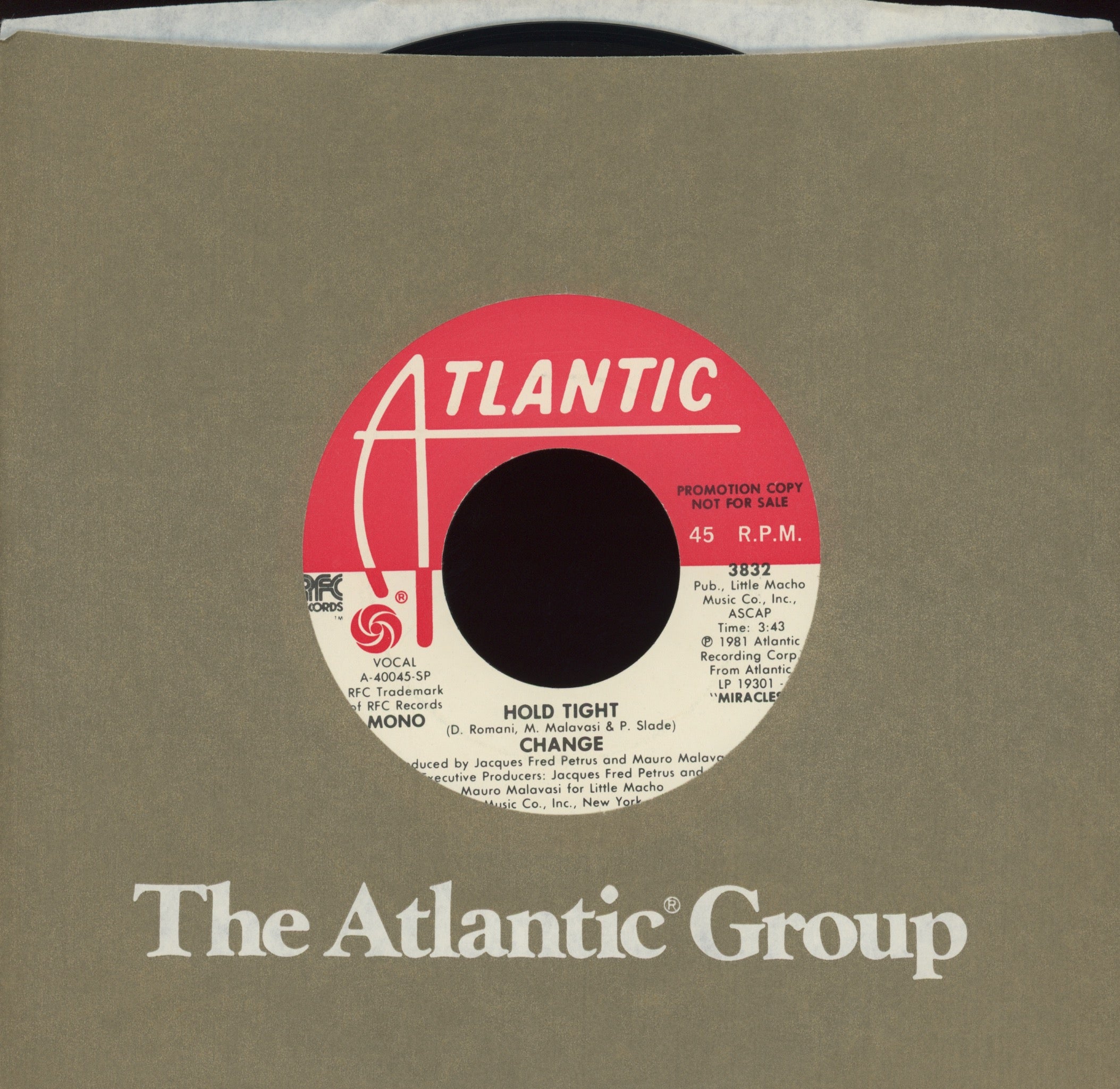 Change - Hold Tight on Atlantic Promo