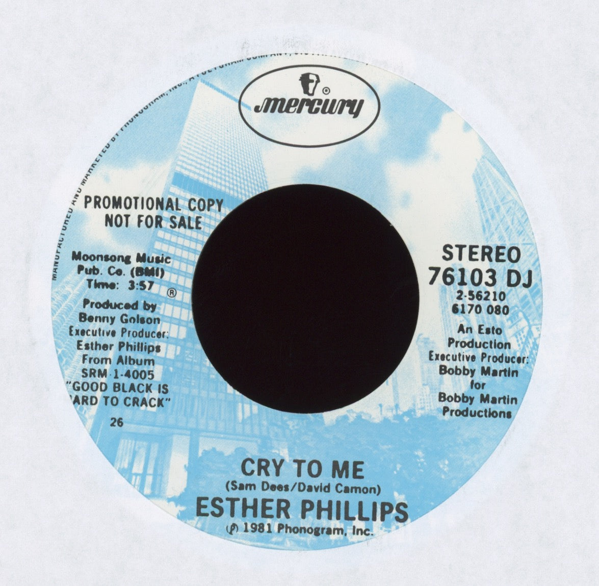 Esther Phillips - Cry To Me on Mercury Promo