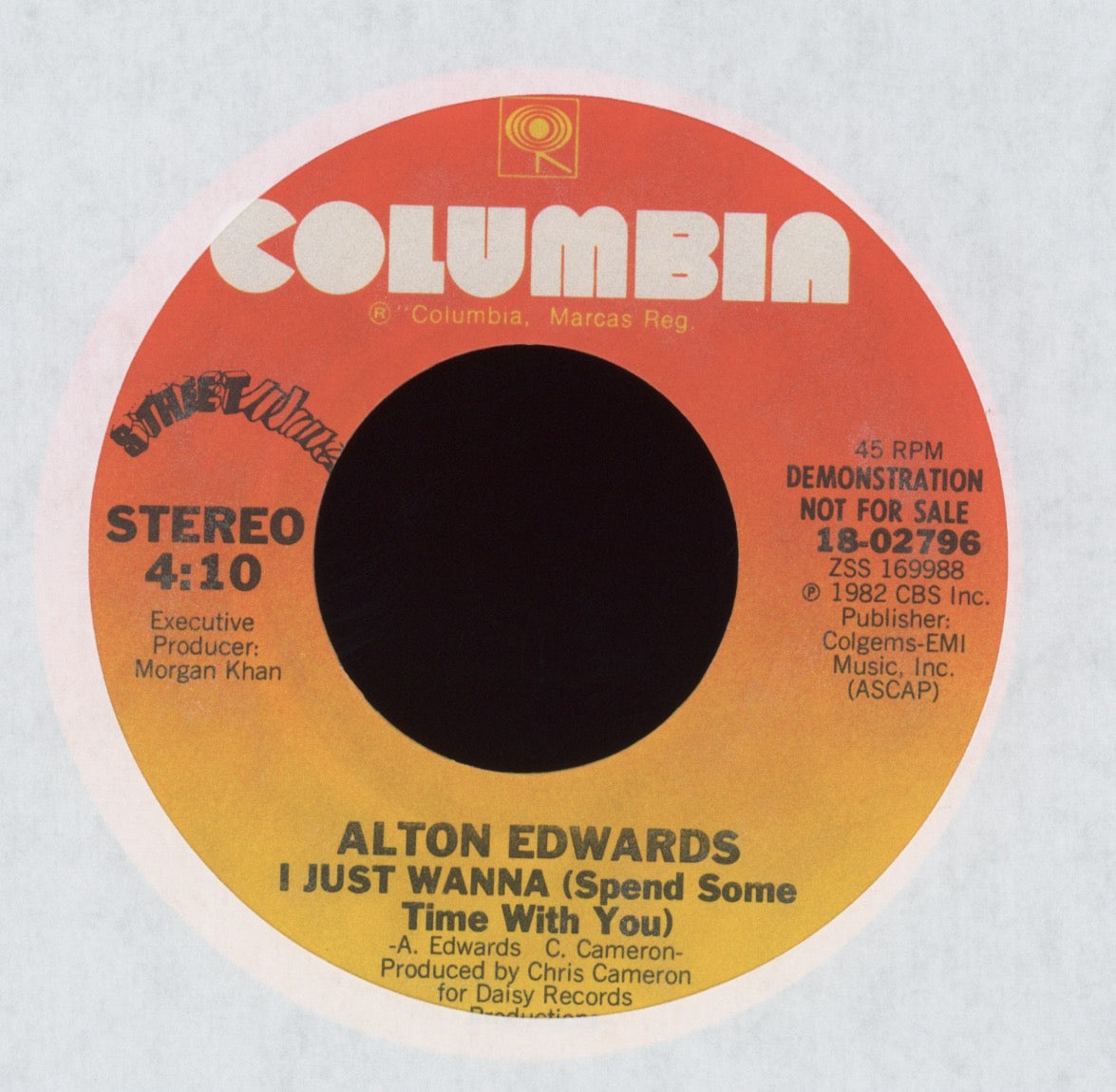 Alton Edwards - I Just Wanna (Spend Some Time With You) on Columbia Promo