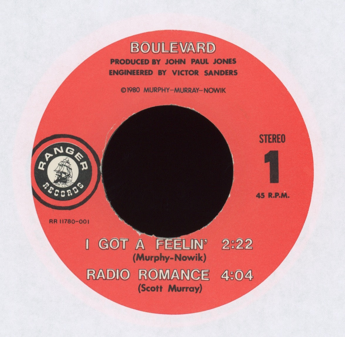 Boulevard - Extended Pop on Ranger EP With Picture Sleeve