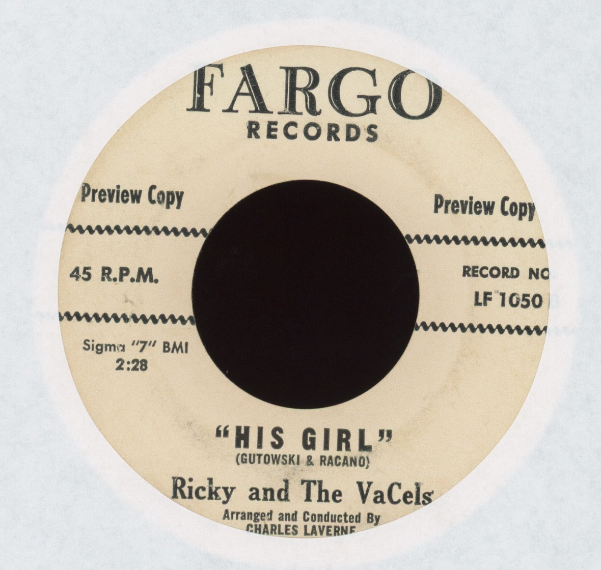 Ricky & The Vacels - Don't Want Your Love No More on Fargo Promo