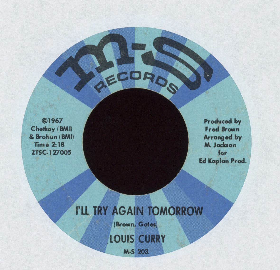 Louis Curry - I'll Try Again Tomorrow on M-S