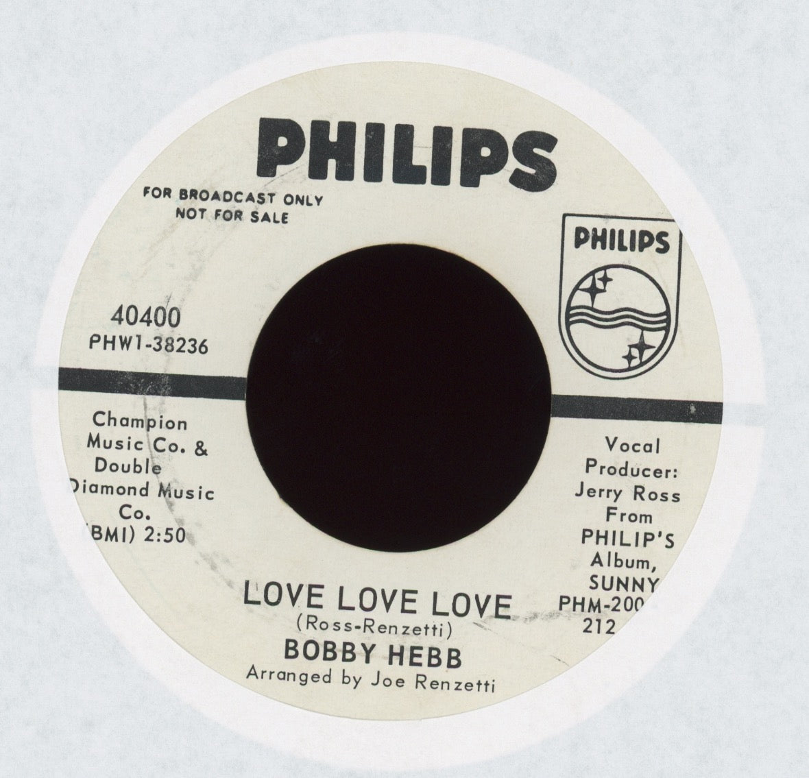 Bobby Hebb - Love, Love, Love on Philips Promo
