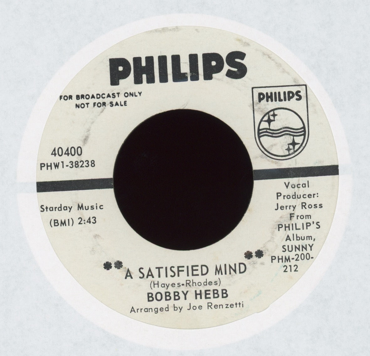 Bobby Hebb - Love, Love, Love on Philips Promo