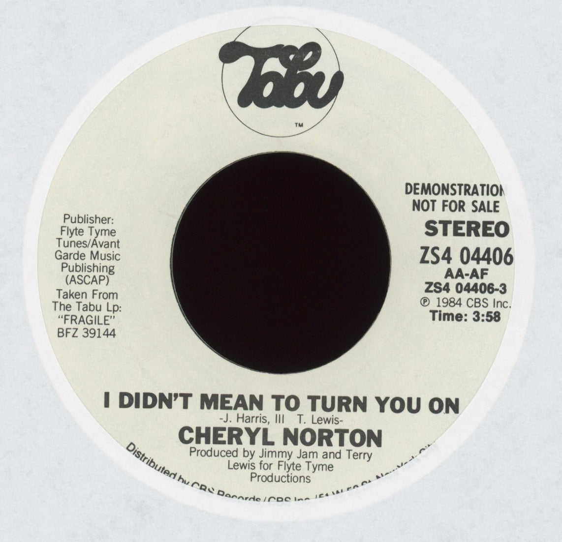 Cheryl Norton - I Didn't Mean To Turn You On on Tabu Promo