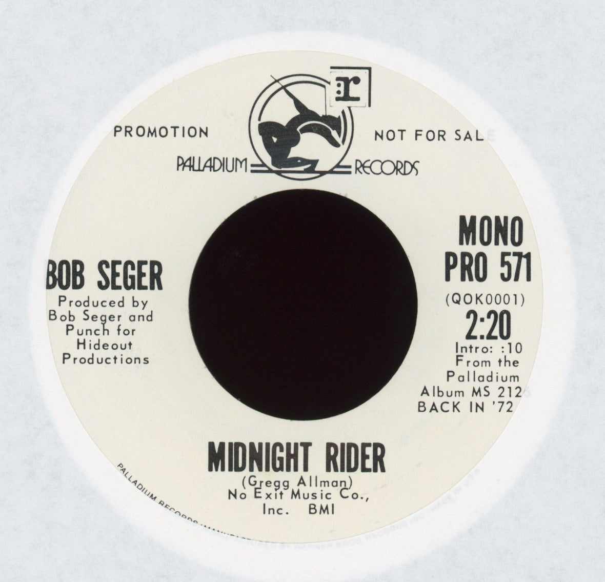 Bob Seger - Midnight Rider on Palladium Promo
