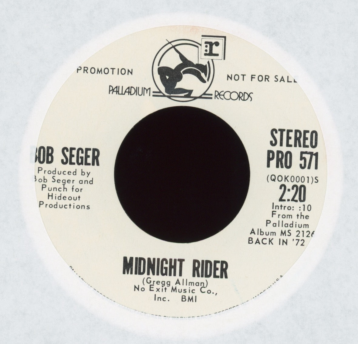 Bob Seger - Midnight Rider on Palladium Promo