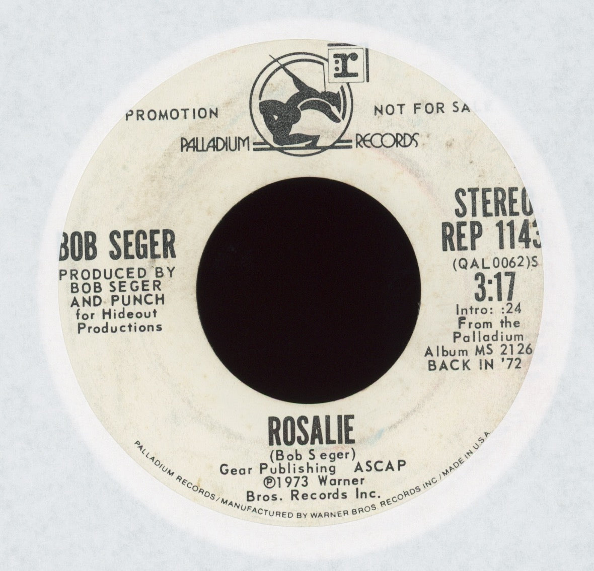 Bob Seger - Rosalie on Palladium Promo