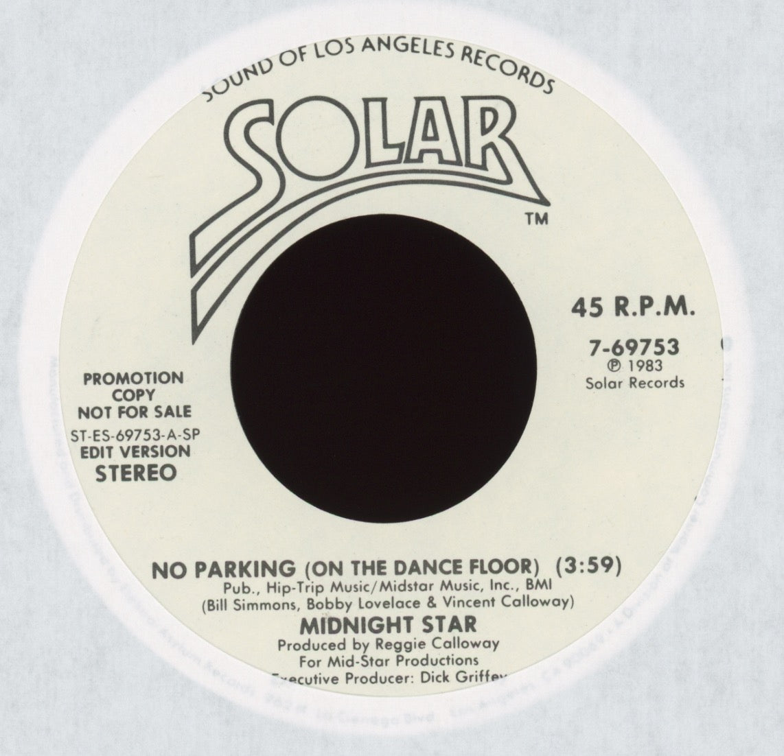Midnight Star - No Parking (On The Dance Floor) on Solar Promo