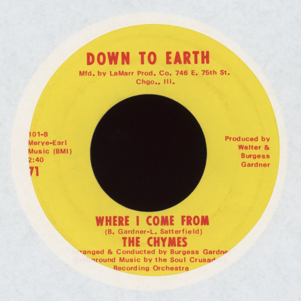 The Chymes - My Baby's Gone Away on Down to Earth