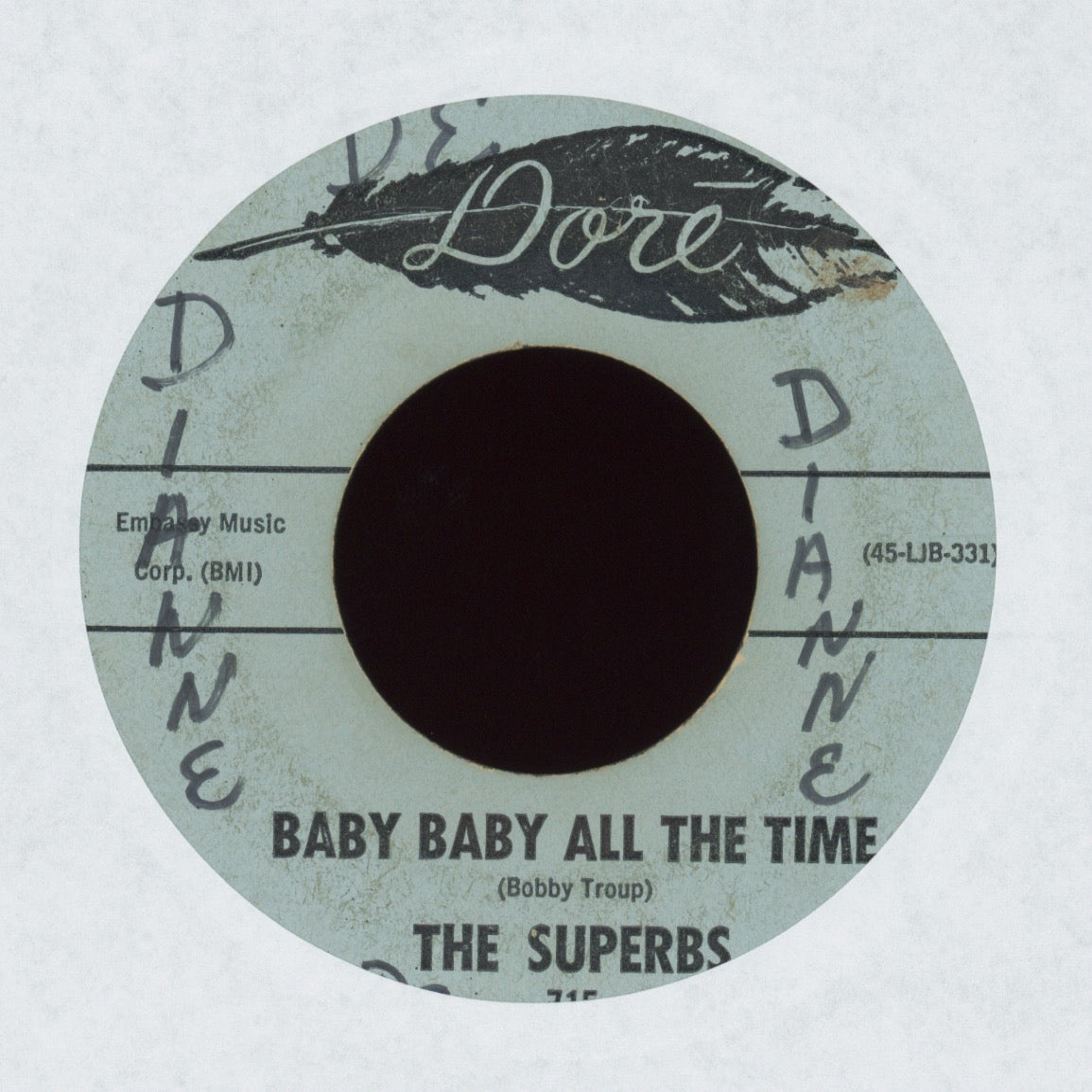 The Superbs - Baby Baby All The Time / Raindrops, Memories, And Tears