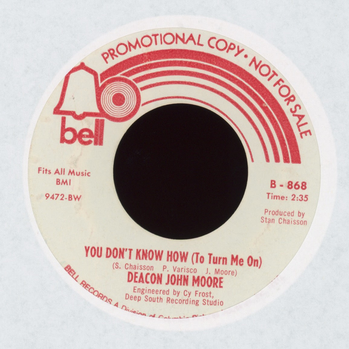 'Deacon' John Moore - You Don't Know How (To Turn Me On) on Bell Promo
