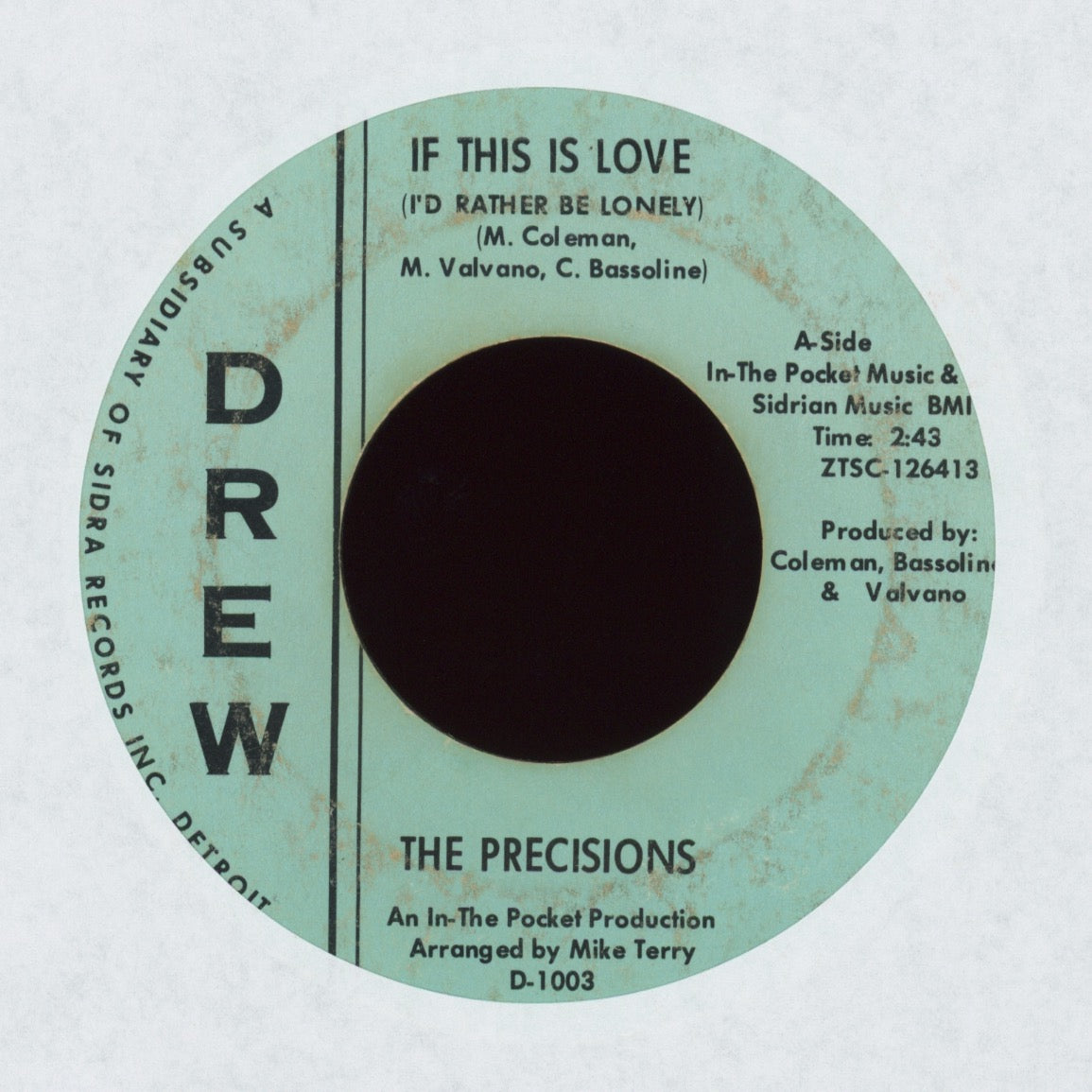 The Precisions - If This Is Love (I'd Rather Be Lonely) on Drew
