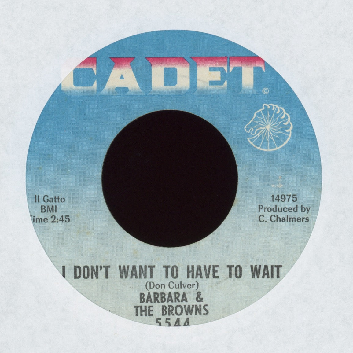 Barbara & The Browns - I Don't Want To Have To Wait on Cadet
