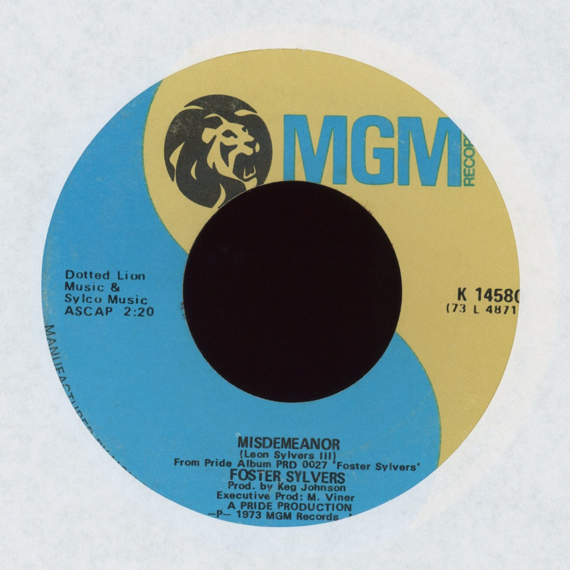 Foster Sylvers - Misdemeanor on MGM