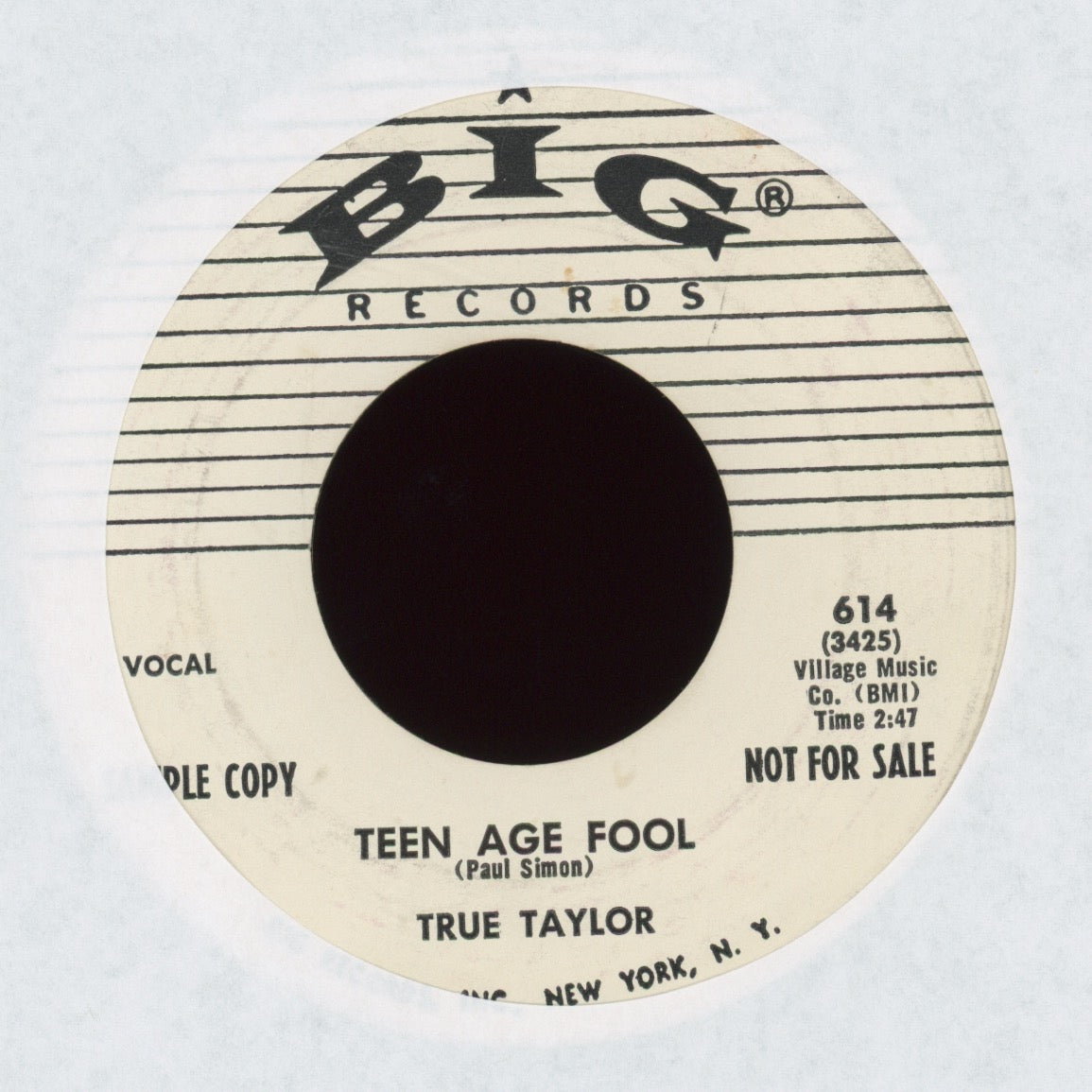 True Taylor - True Or False on Big Promo Paul Simon